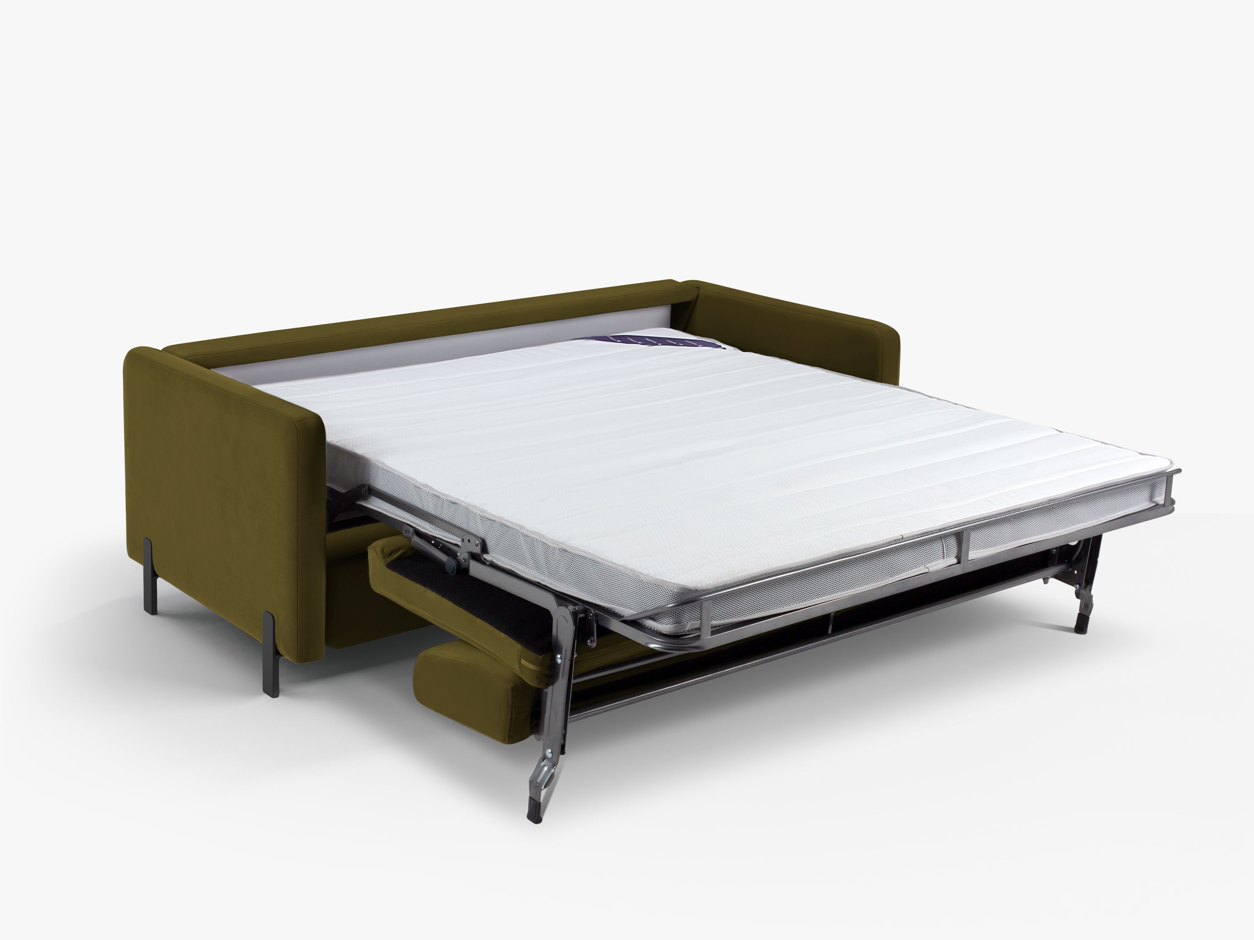 Sofa aksamitna 3-osobowa z funkcją spania GLORIA zielony