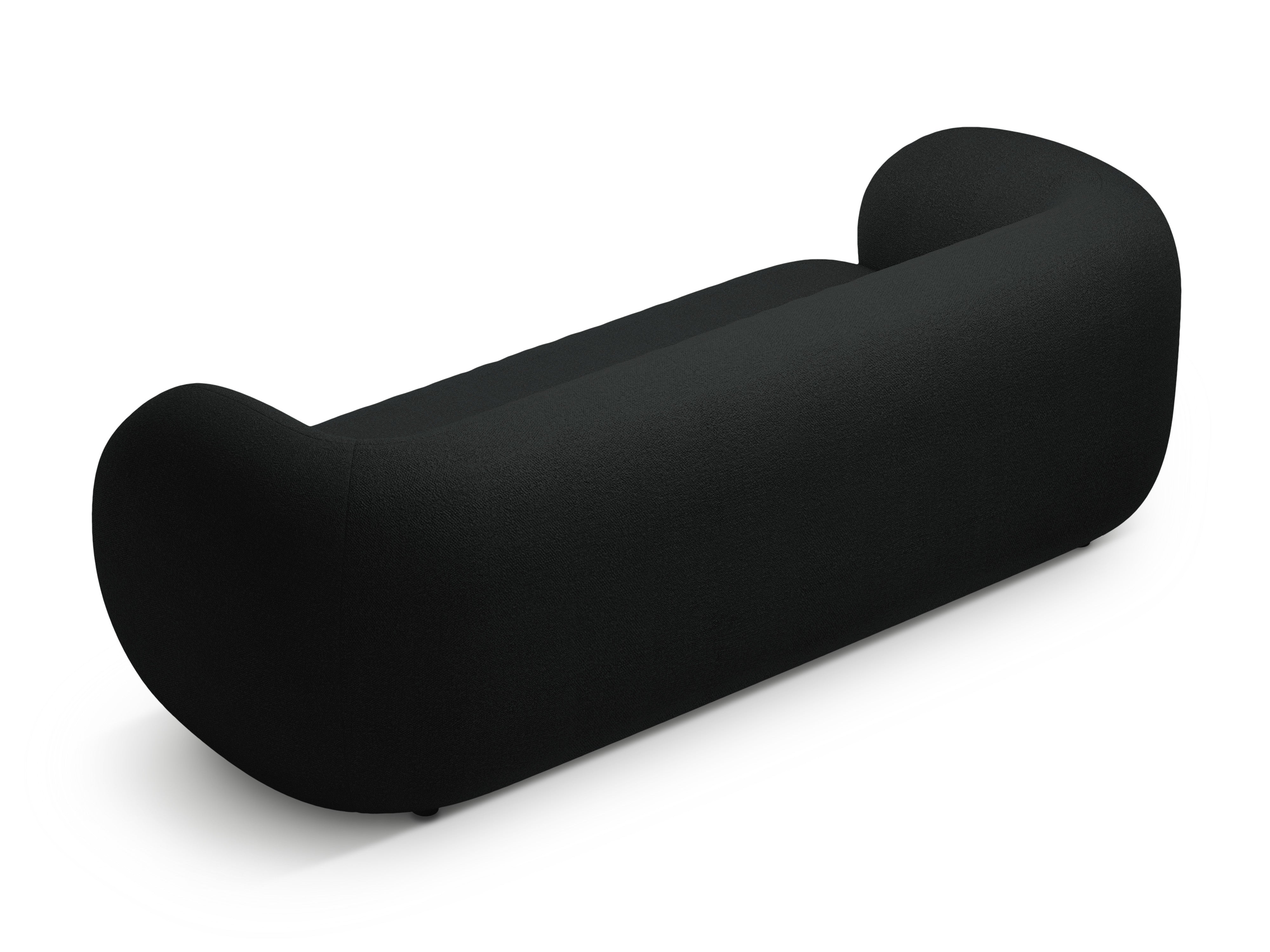 3-seater Sofa KATE black boucle