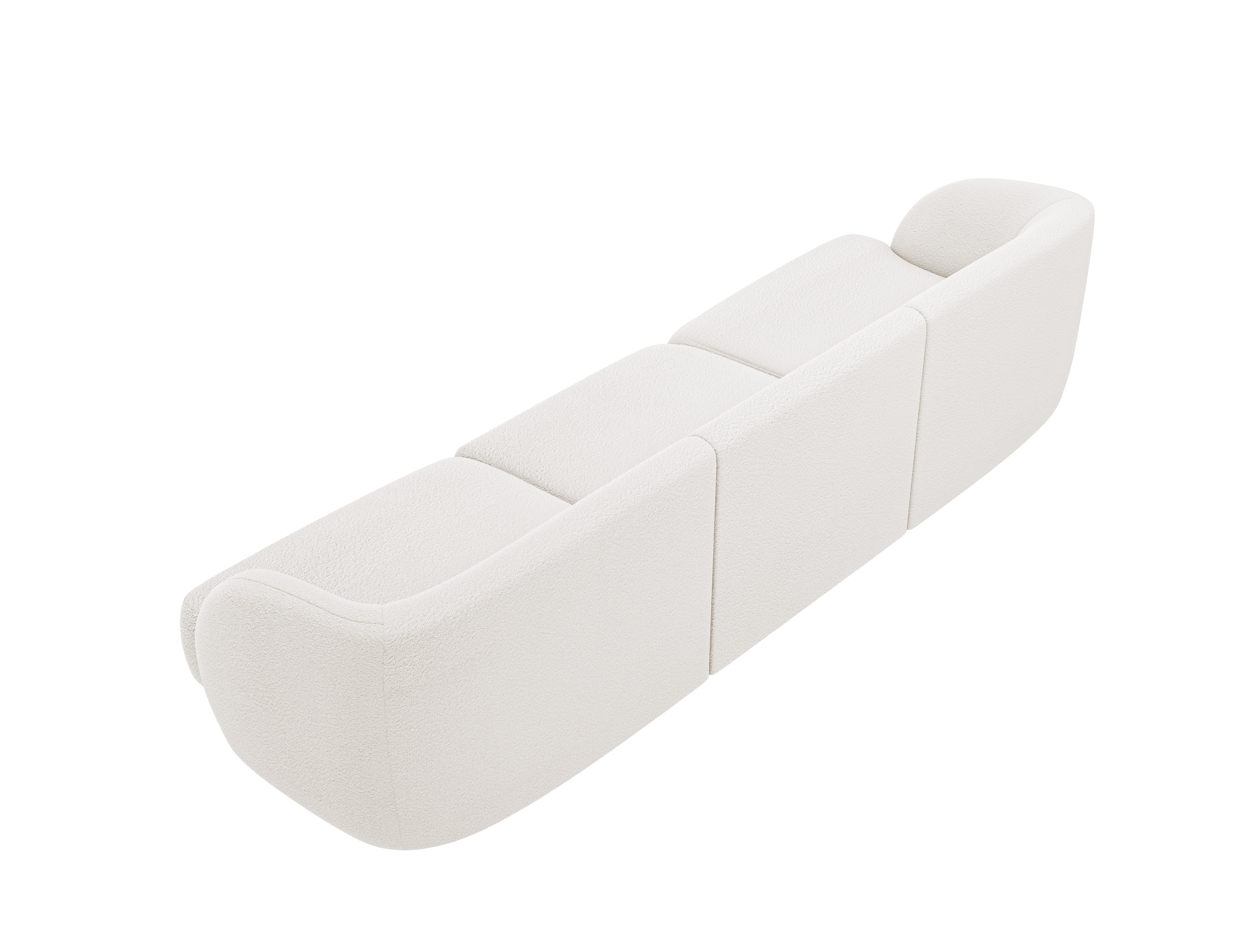 3-seater Sofa MILEY white boucle