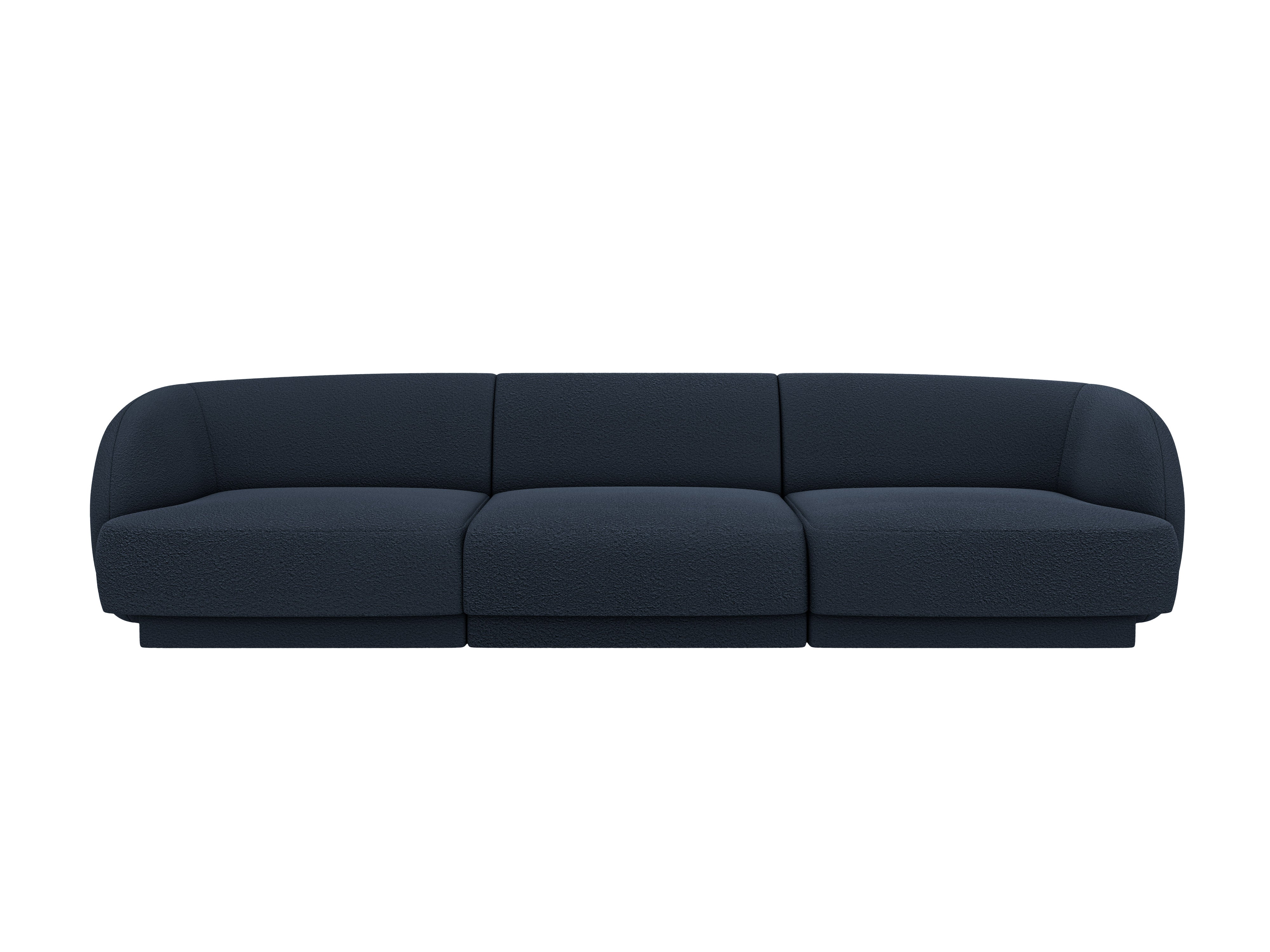 3-seater Sofa MILEY dark blue boucle