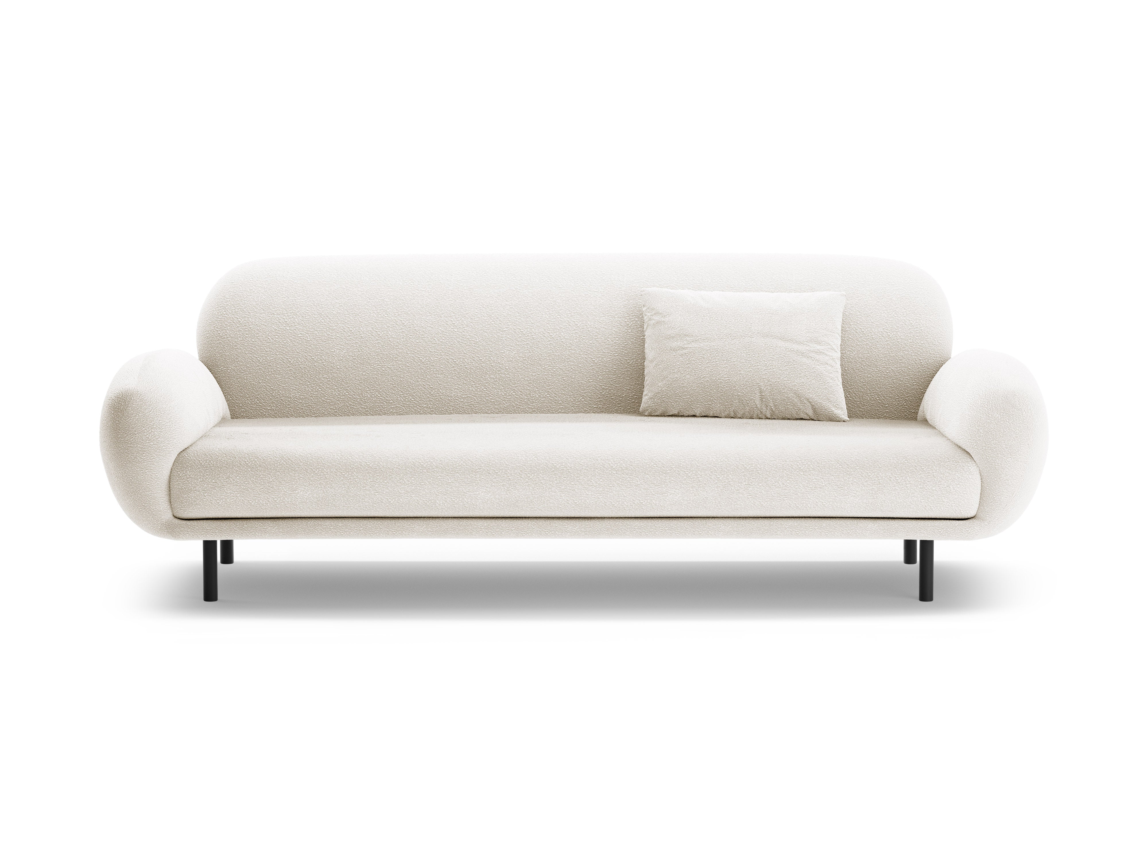 3-seater Sofa POPPY white boucle
