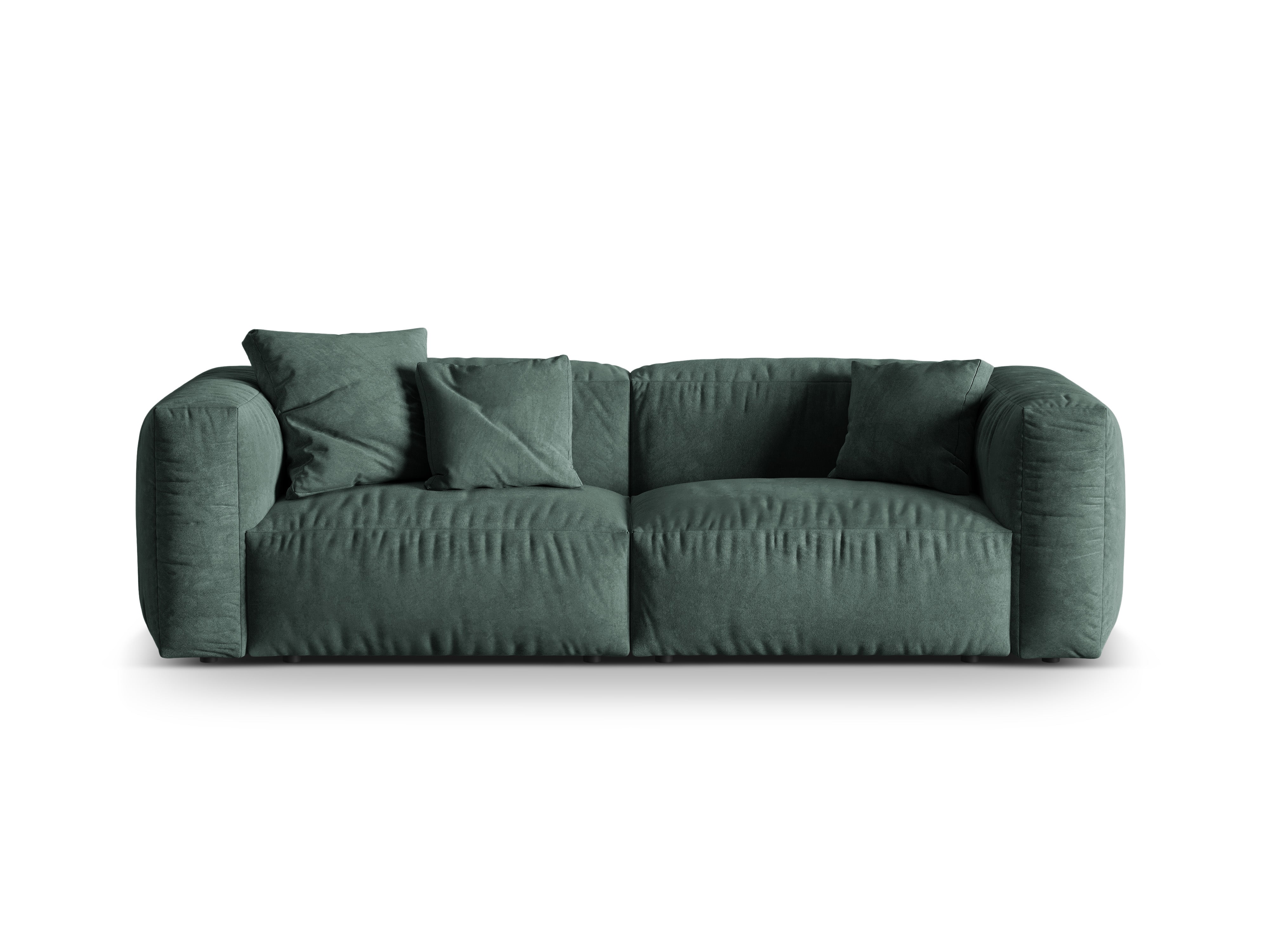 Sofa sametová 3-osobová MARTINA petrol