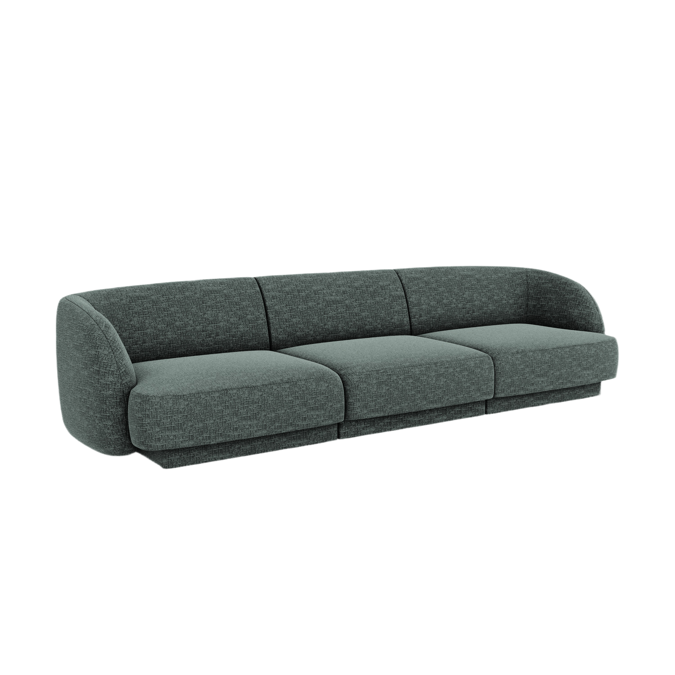 3-seater Sofa MILEY petrol chenille silky