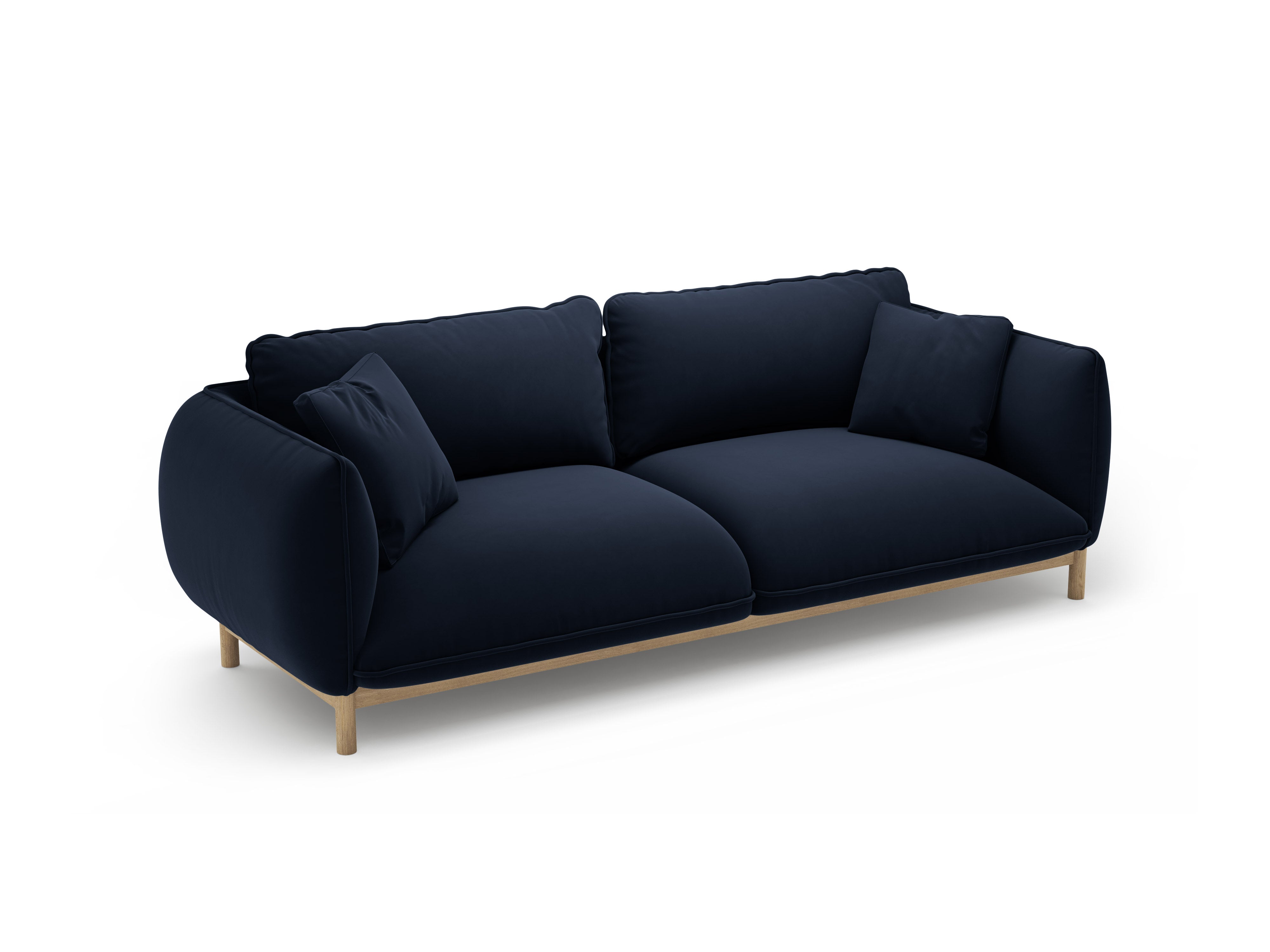 ADA royal blue velvet 3-seater sofa