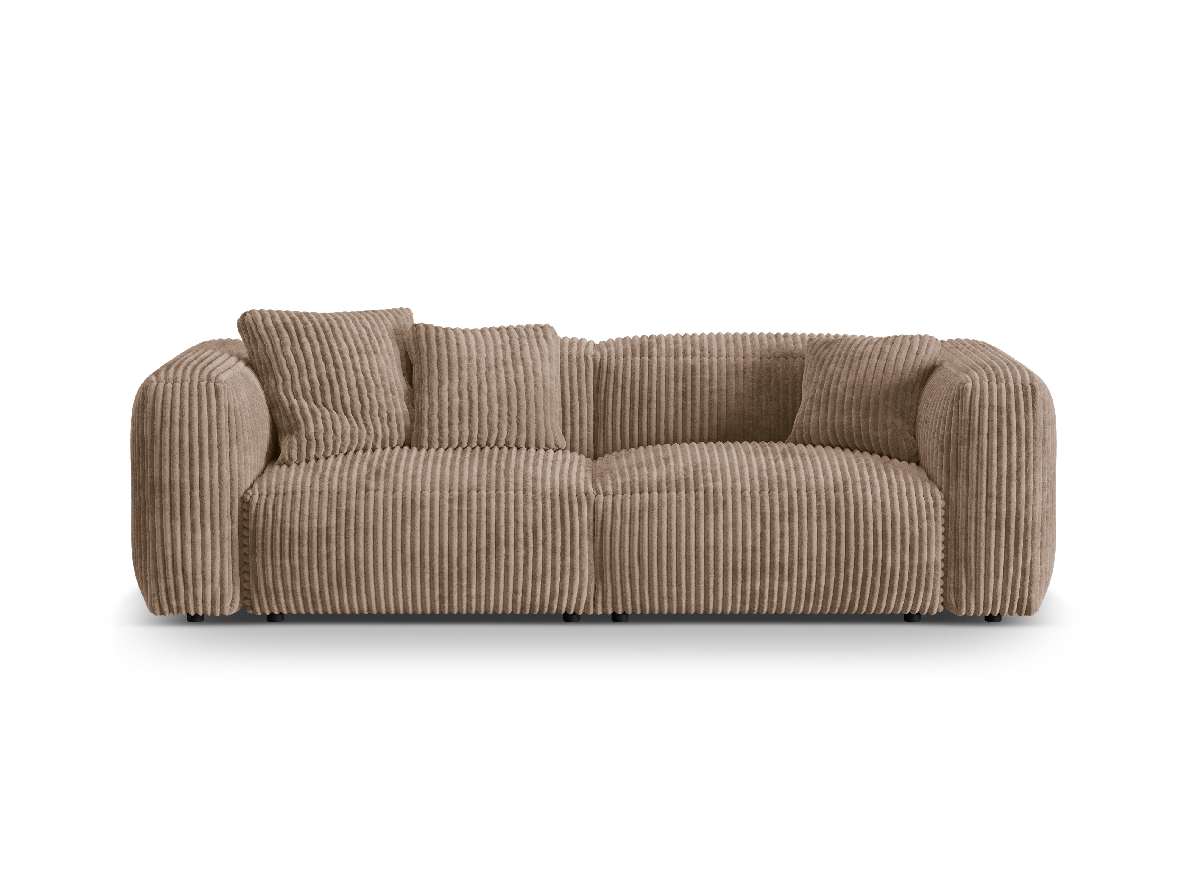 Martina 3-person sofa dark-beige corduroy