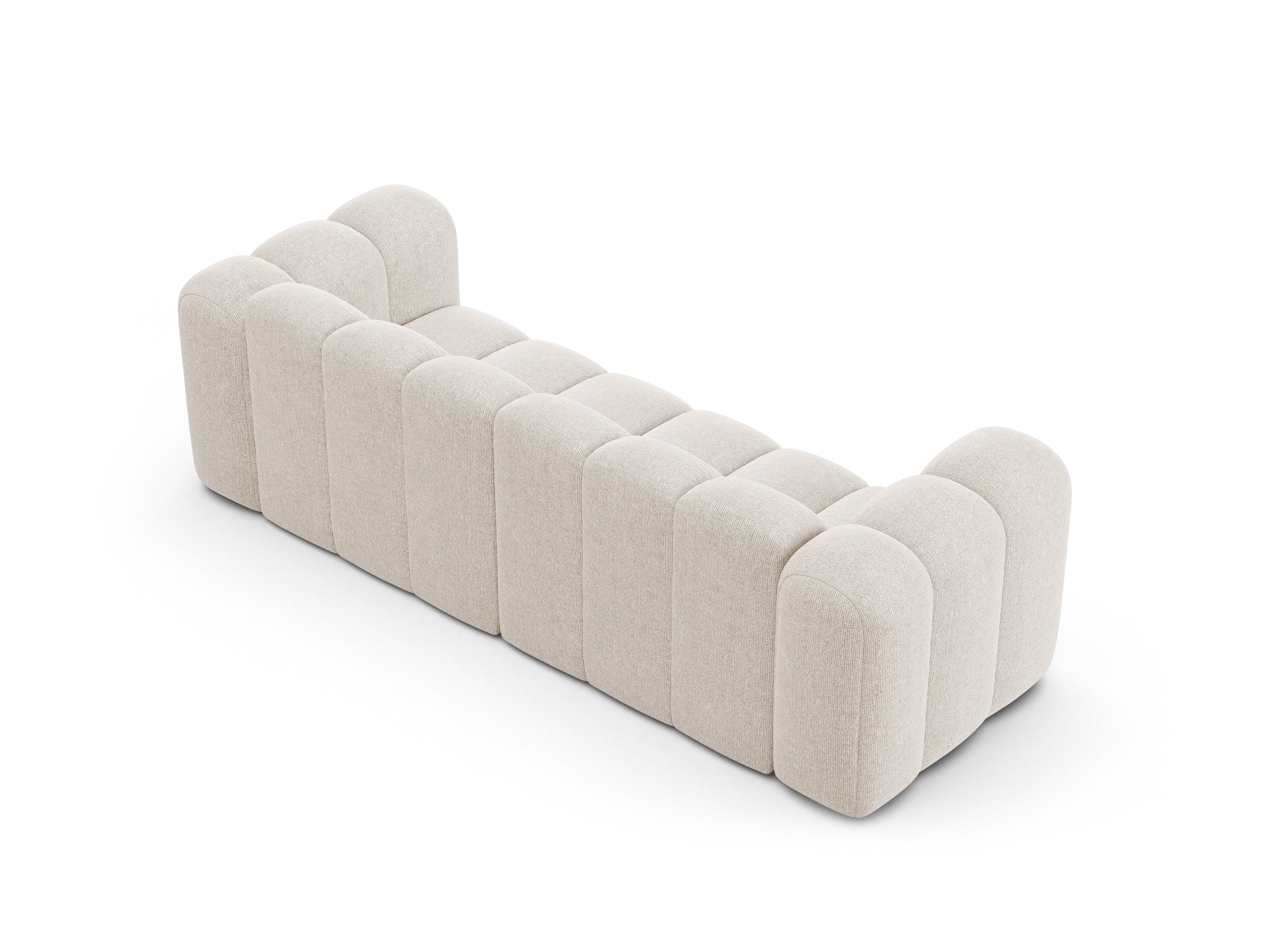 3-seater Sofa LUPINE light beige chenille