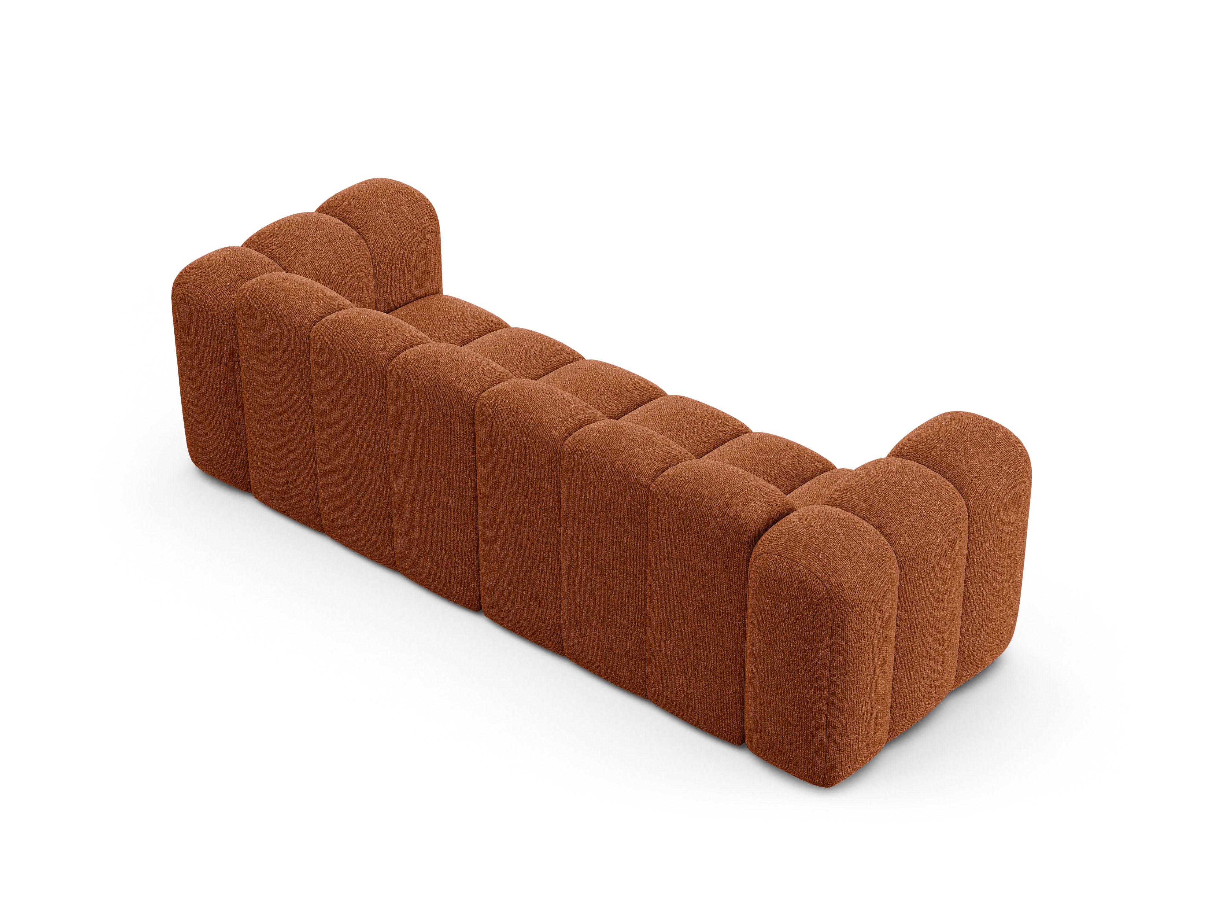3-seater Sofa LUPINE brick chenille