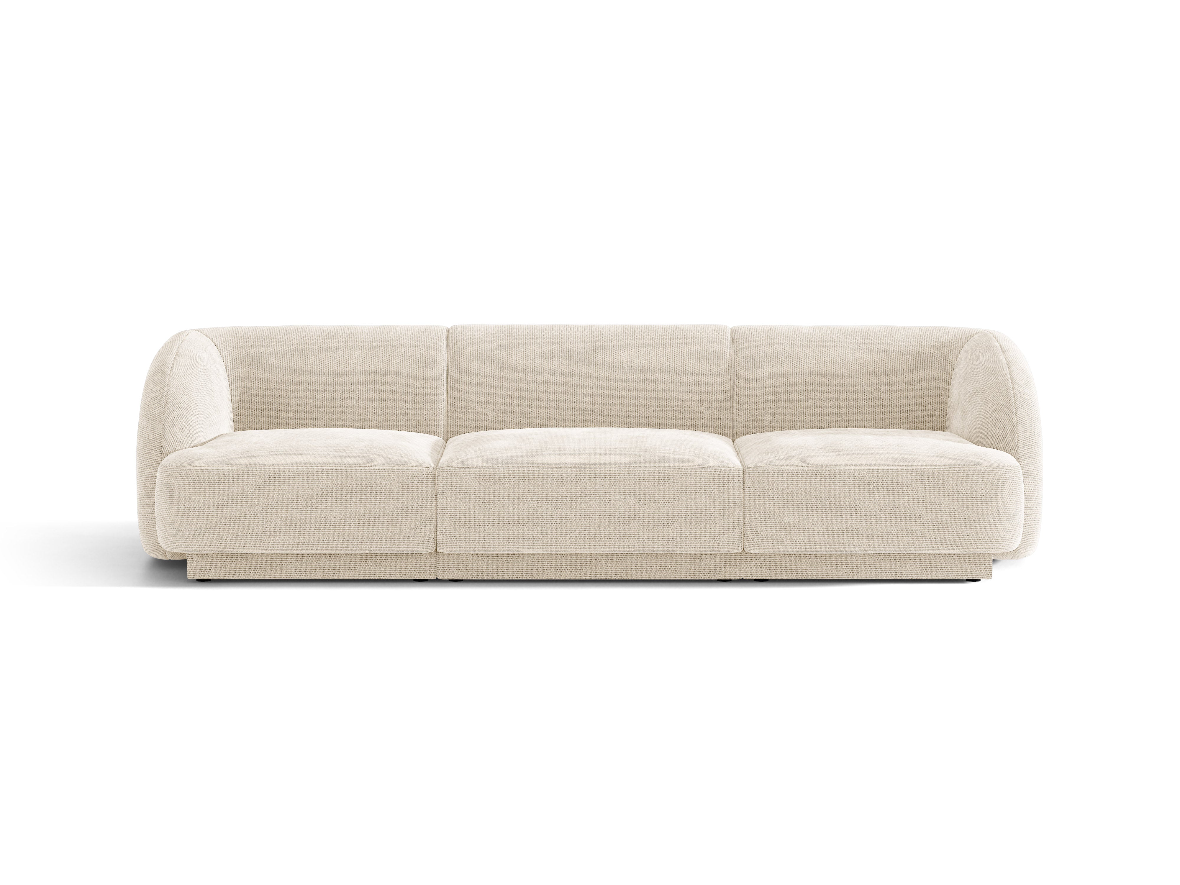 Sofa 3-osobowa MILEY kość słoniowa szenil do salonu