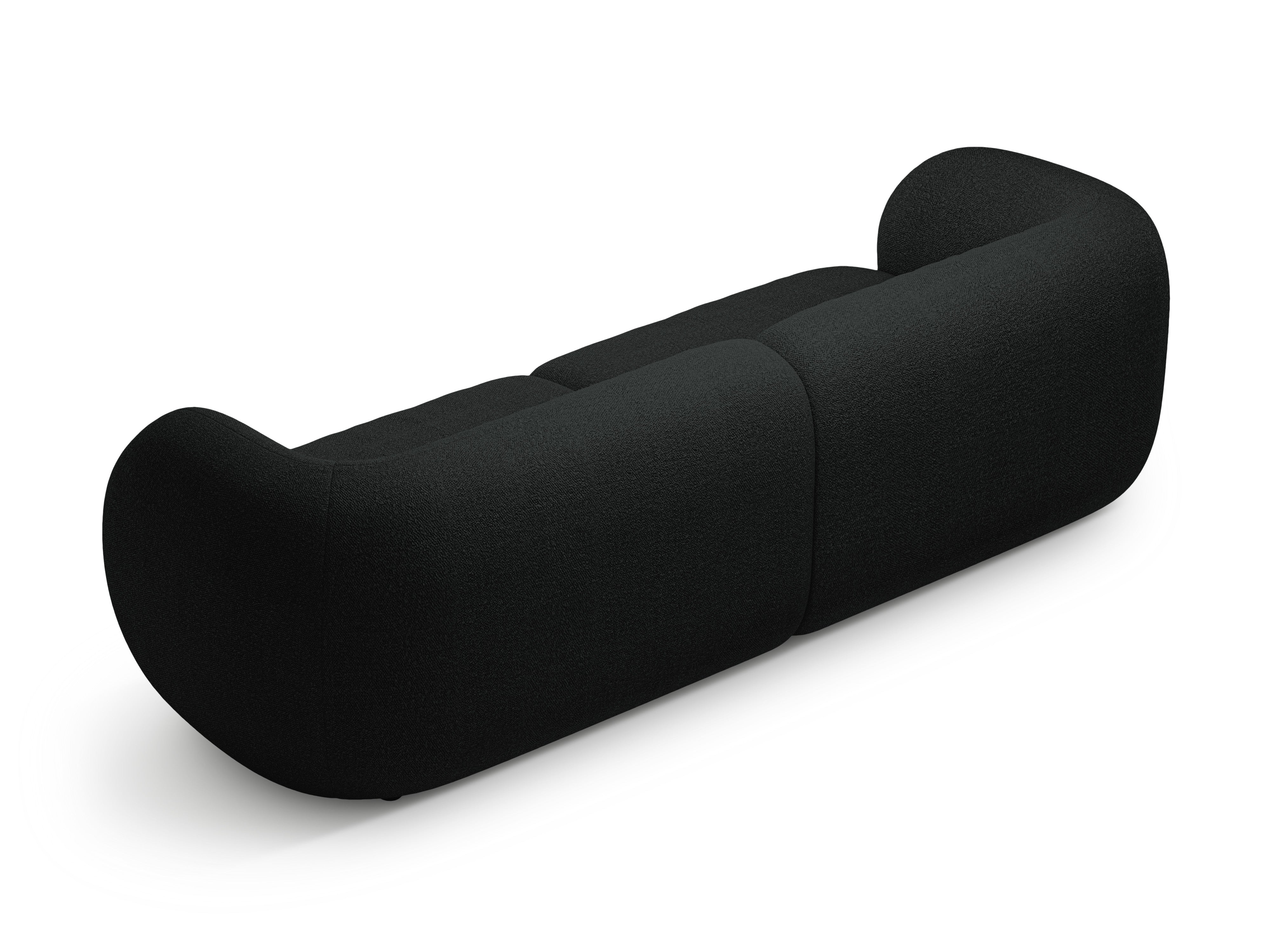 Pohovka pro 4 osoby KATE černý bouclé