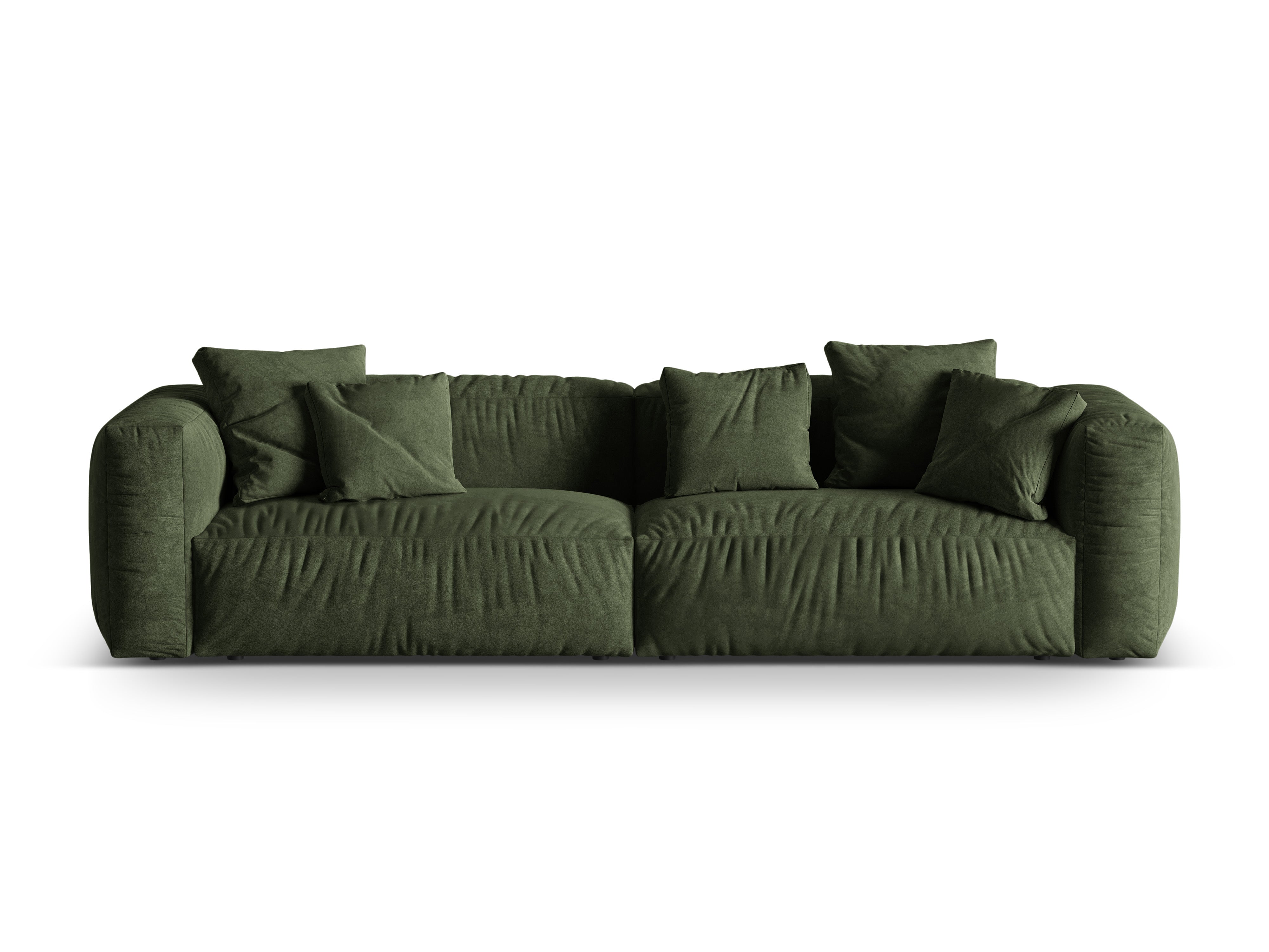 Sofa sametová 4-osobová MARTINA zelená