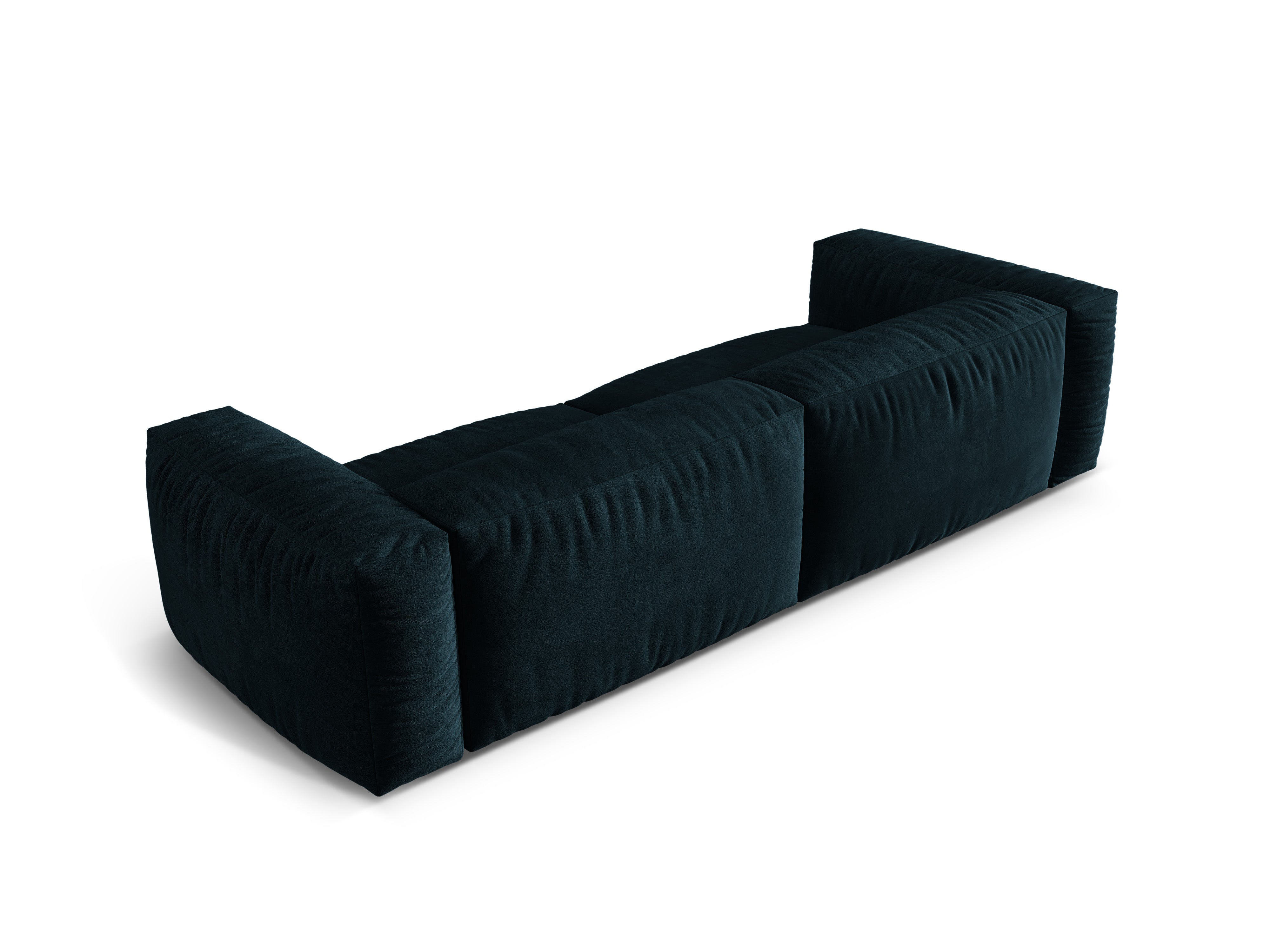 Sofa sametová 4-osobová MARTINA granátově petrol