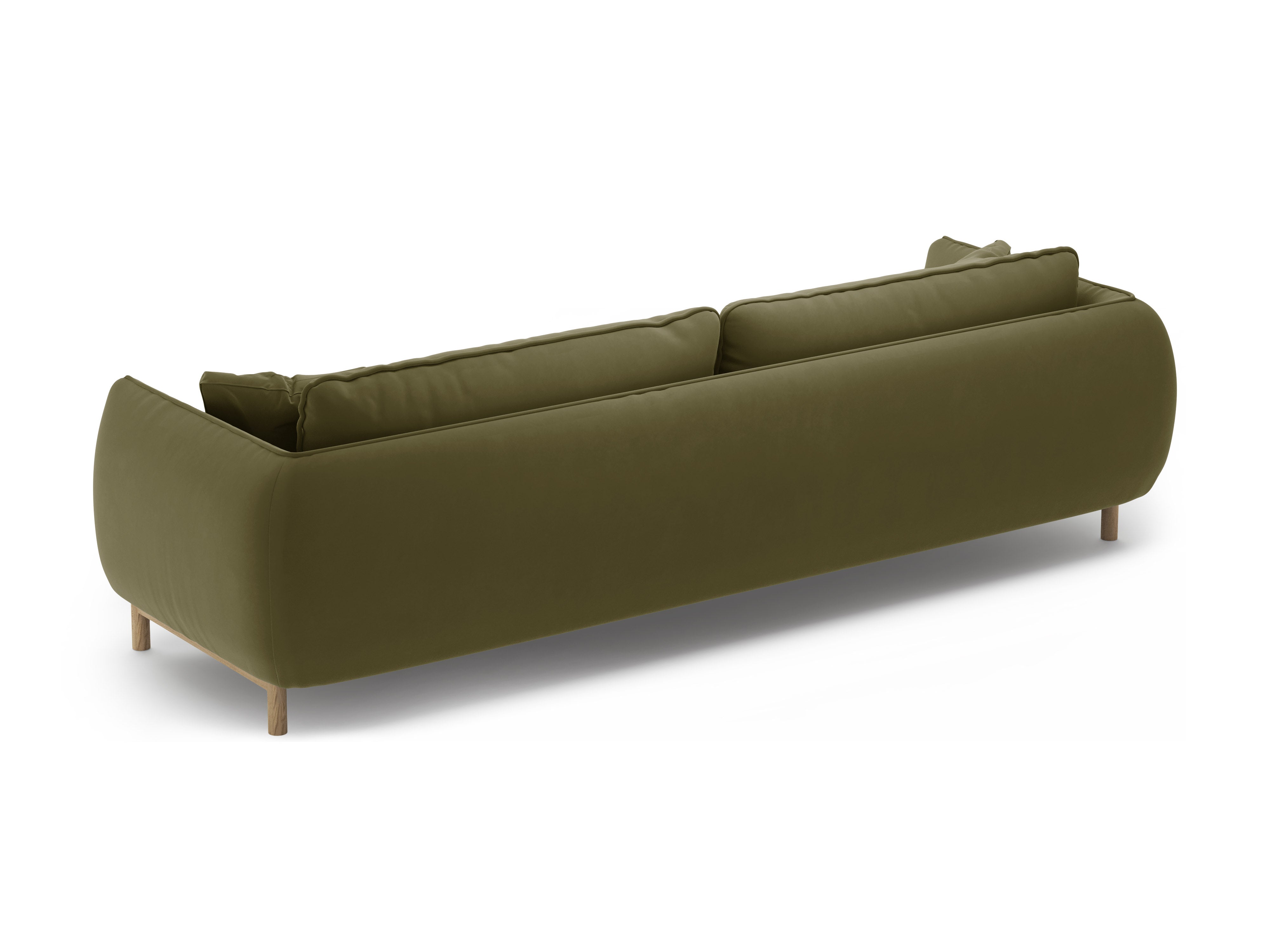 ADA Light Green Velvet Sofa for 4 People