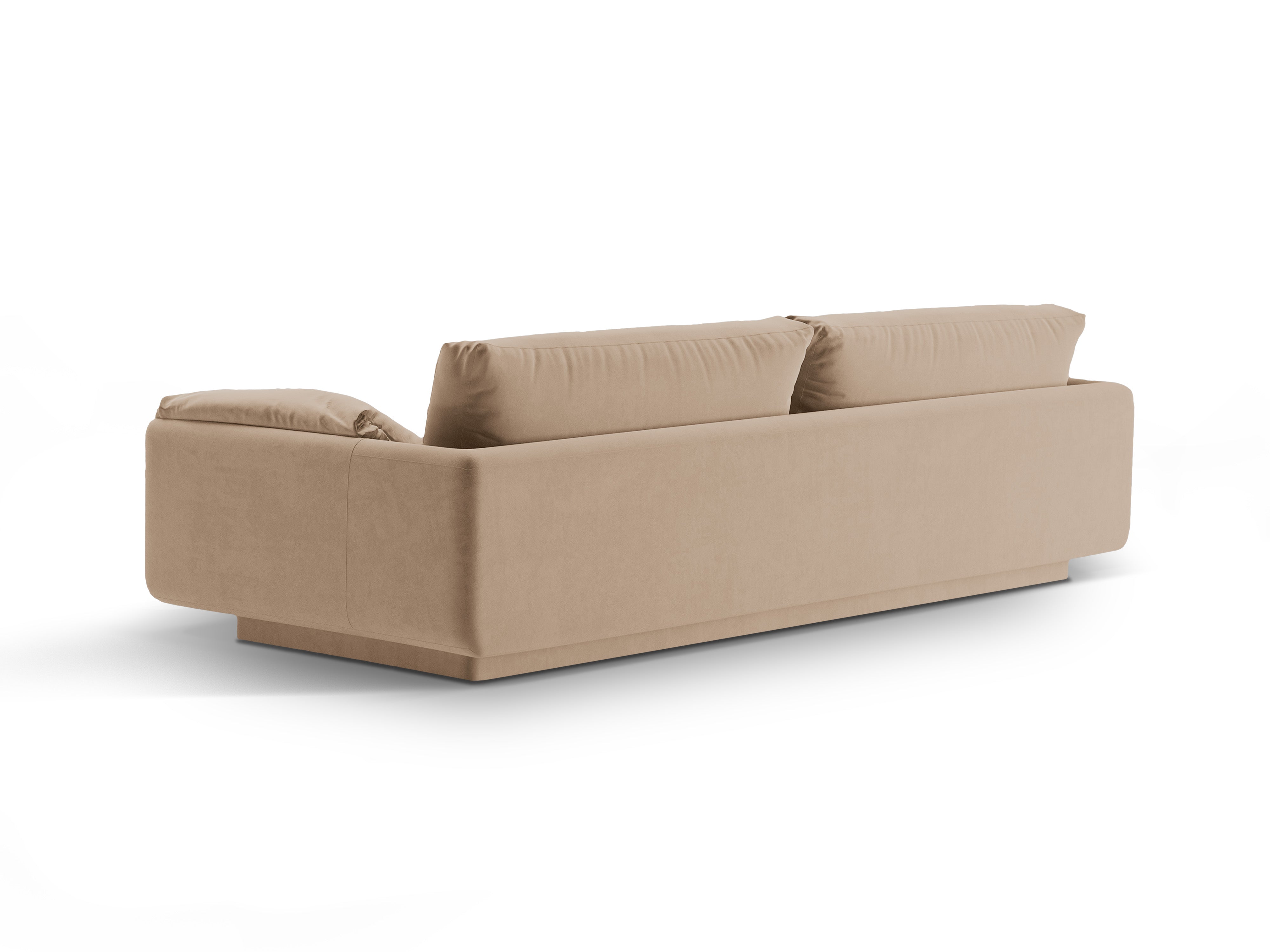 Velvet sofa 4-person sand torino