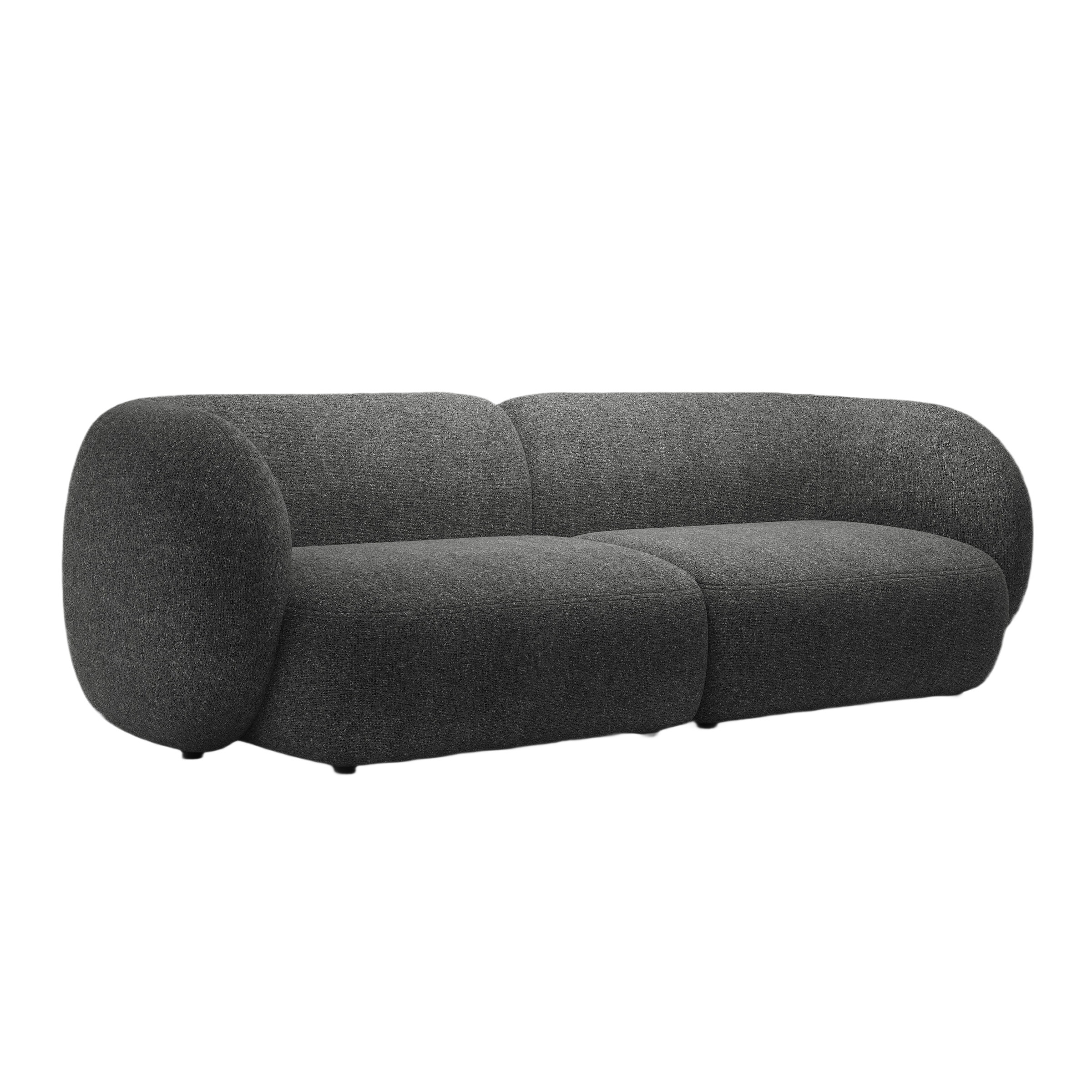 4-seater Sofa KATE dark gray mélange