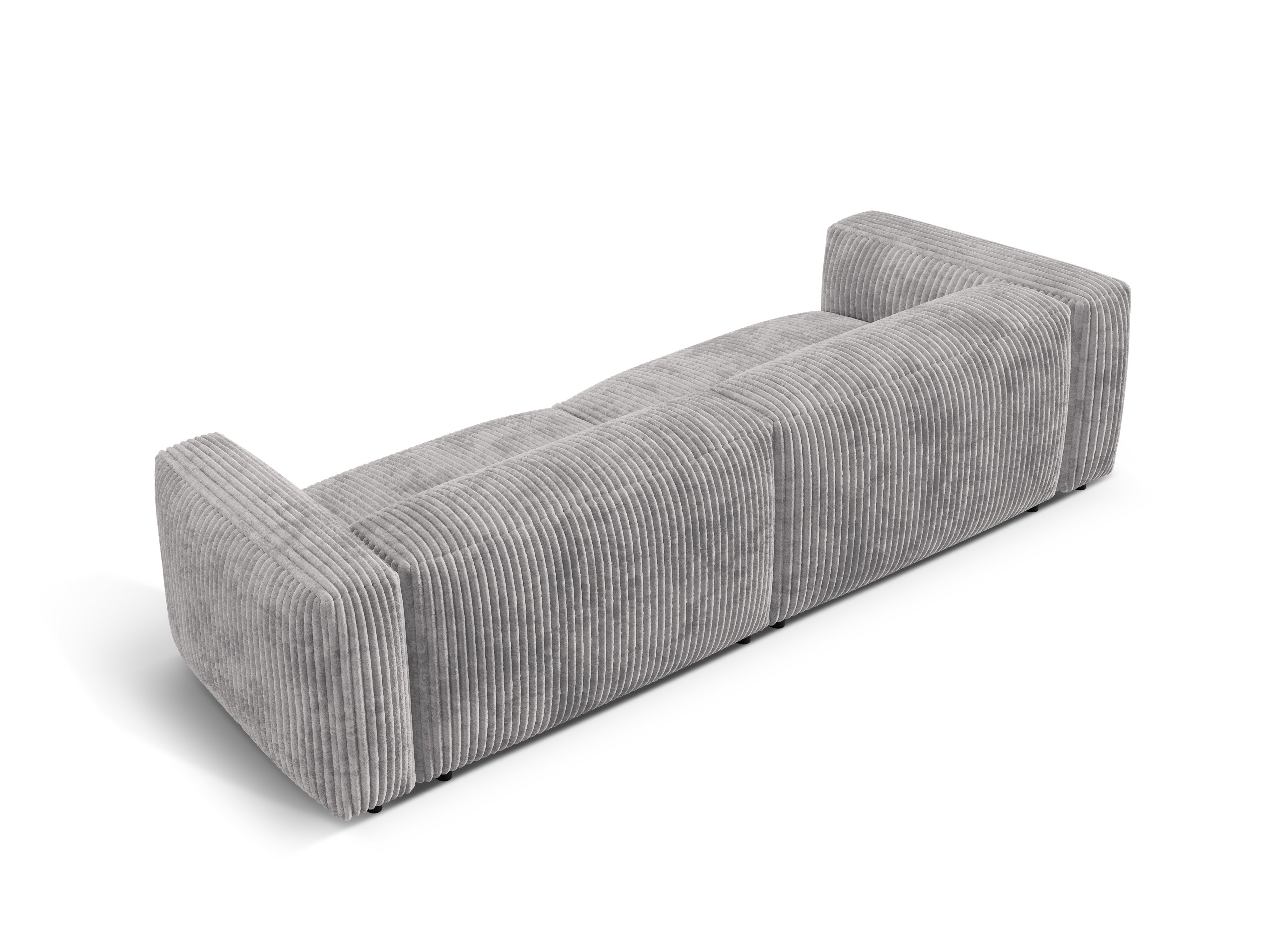 4-seater sofa Martina light gray corduroy