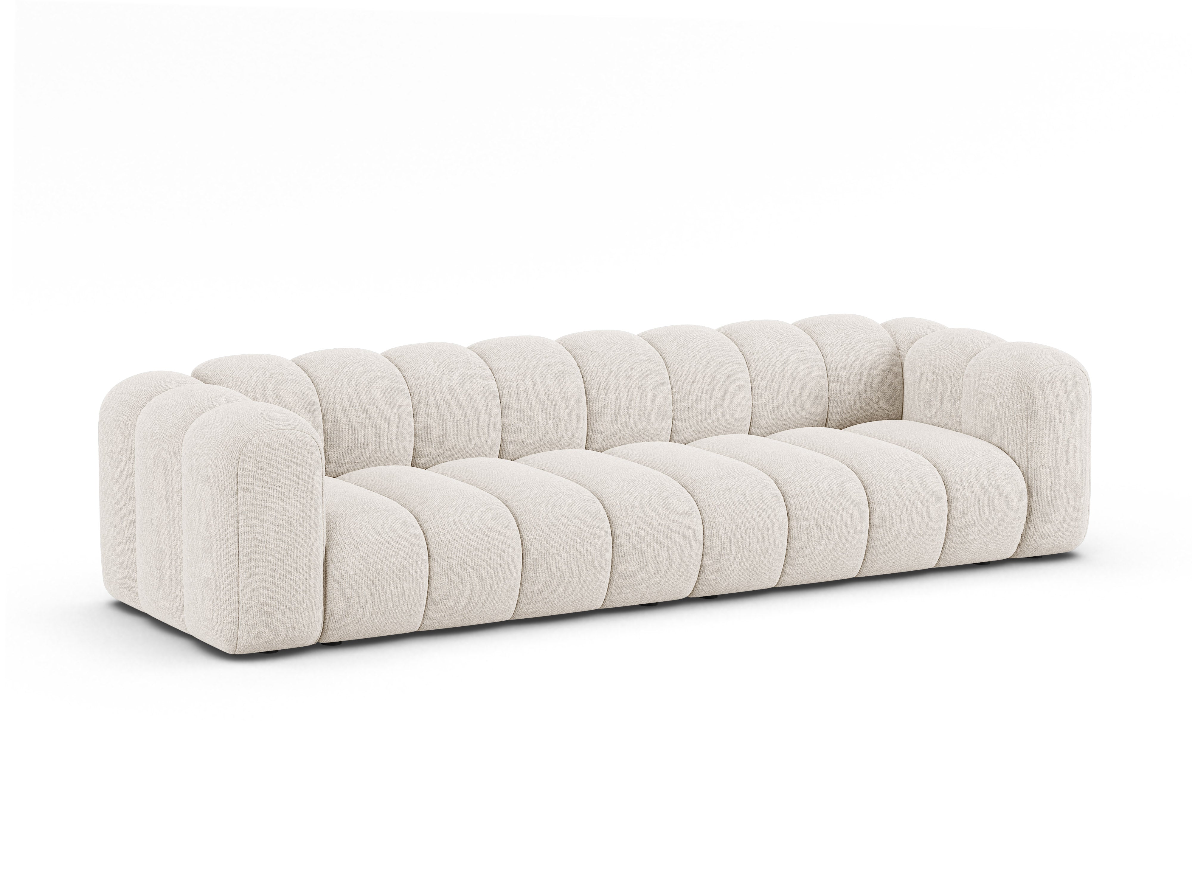 4-seater LUPINE sofa light beige chenille