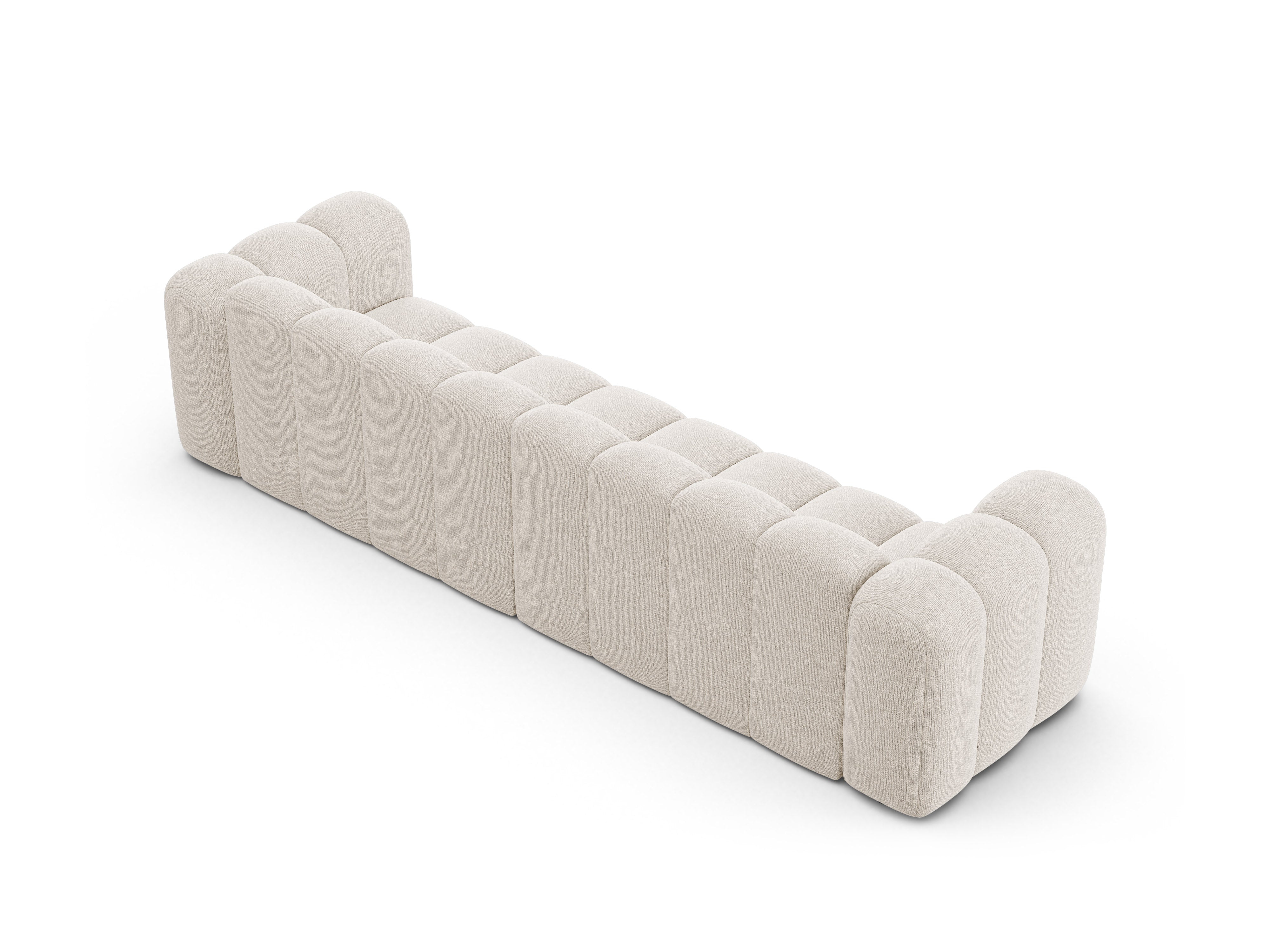 4-seater LUPINE sofa light beige chenille