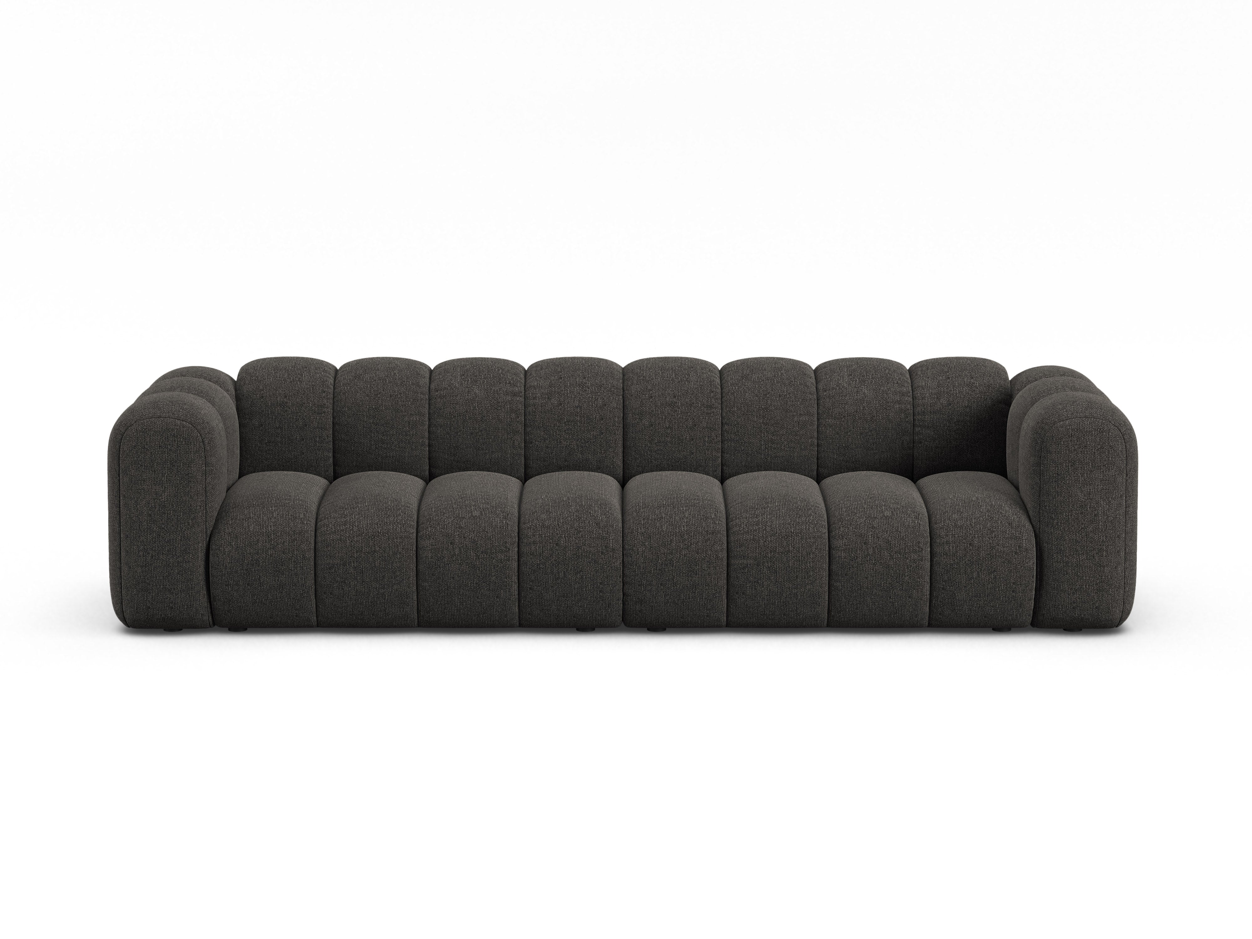 4-seater LUPINE sofa gray chenille