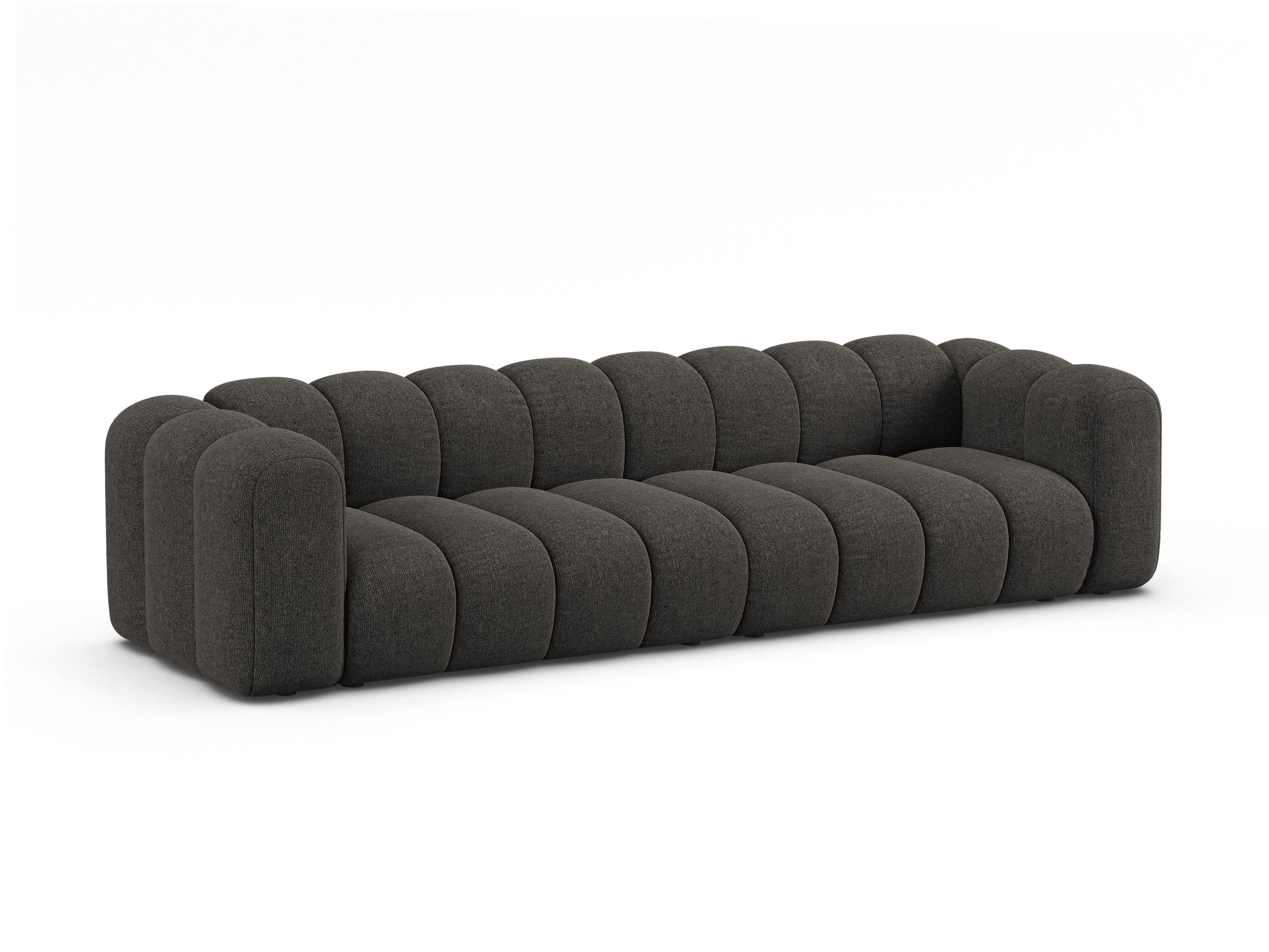 4-seater LUPINE sofa gray chenille