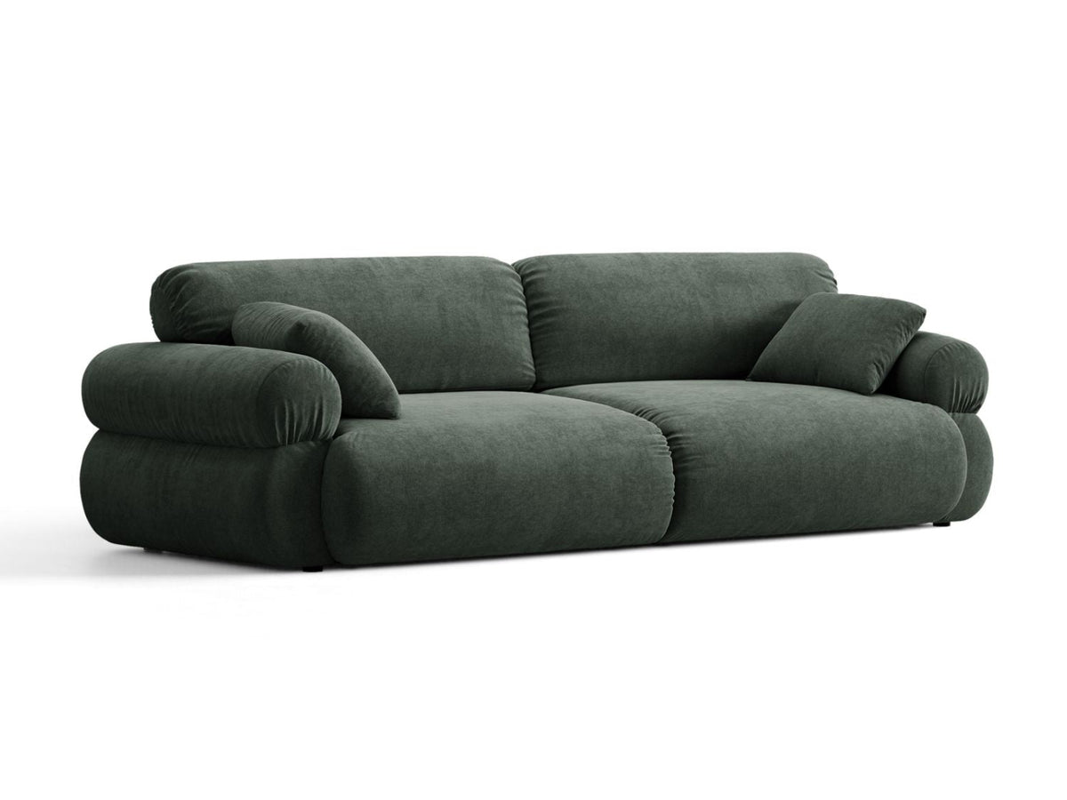Sofa 4-osobowa OPHELIA mchowy – ujęcie boczne