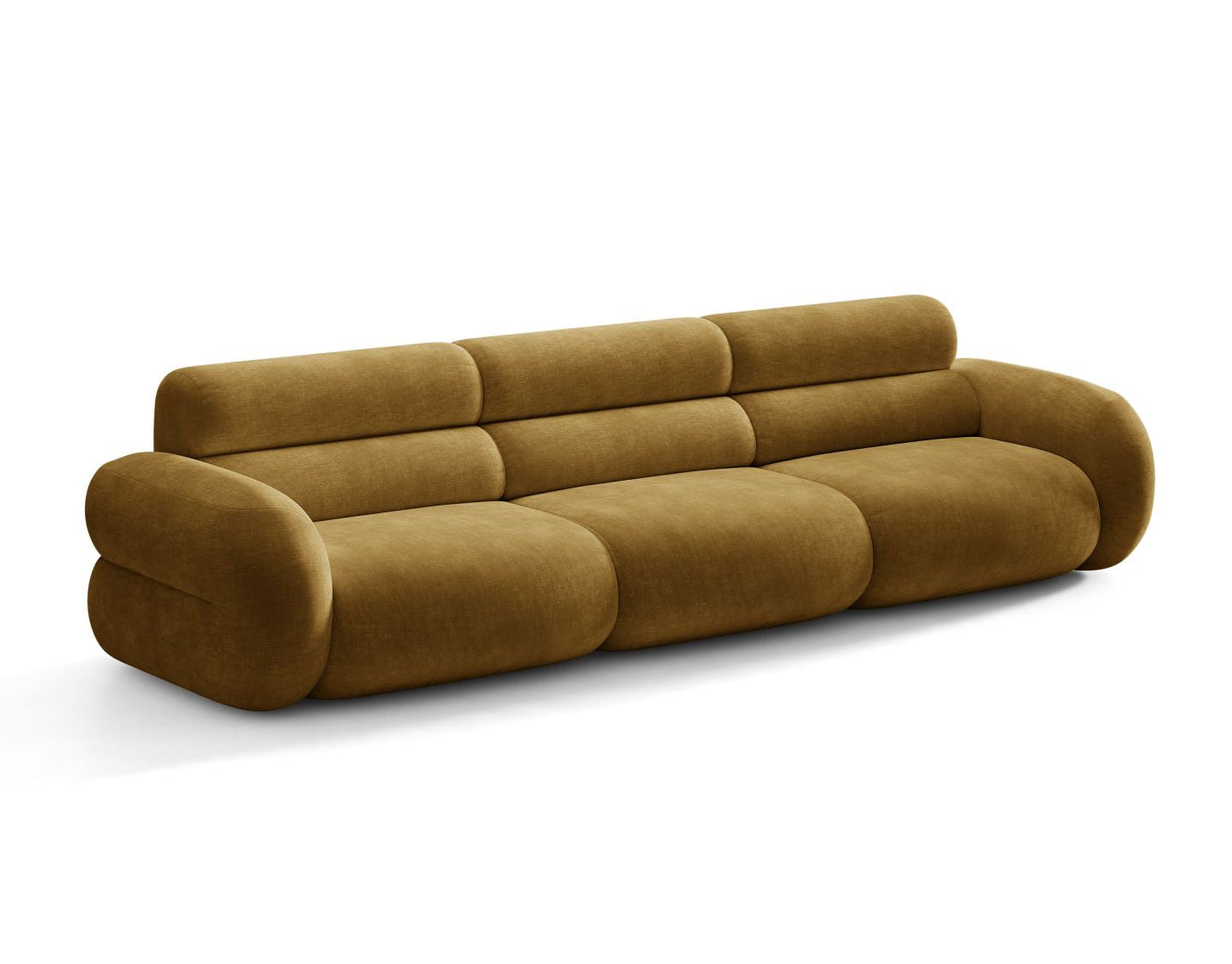 Sofa pro 4 osoby NEO v hořčicovém šenilu