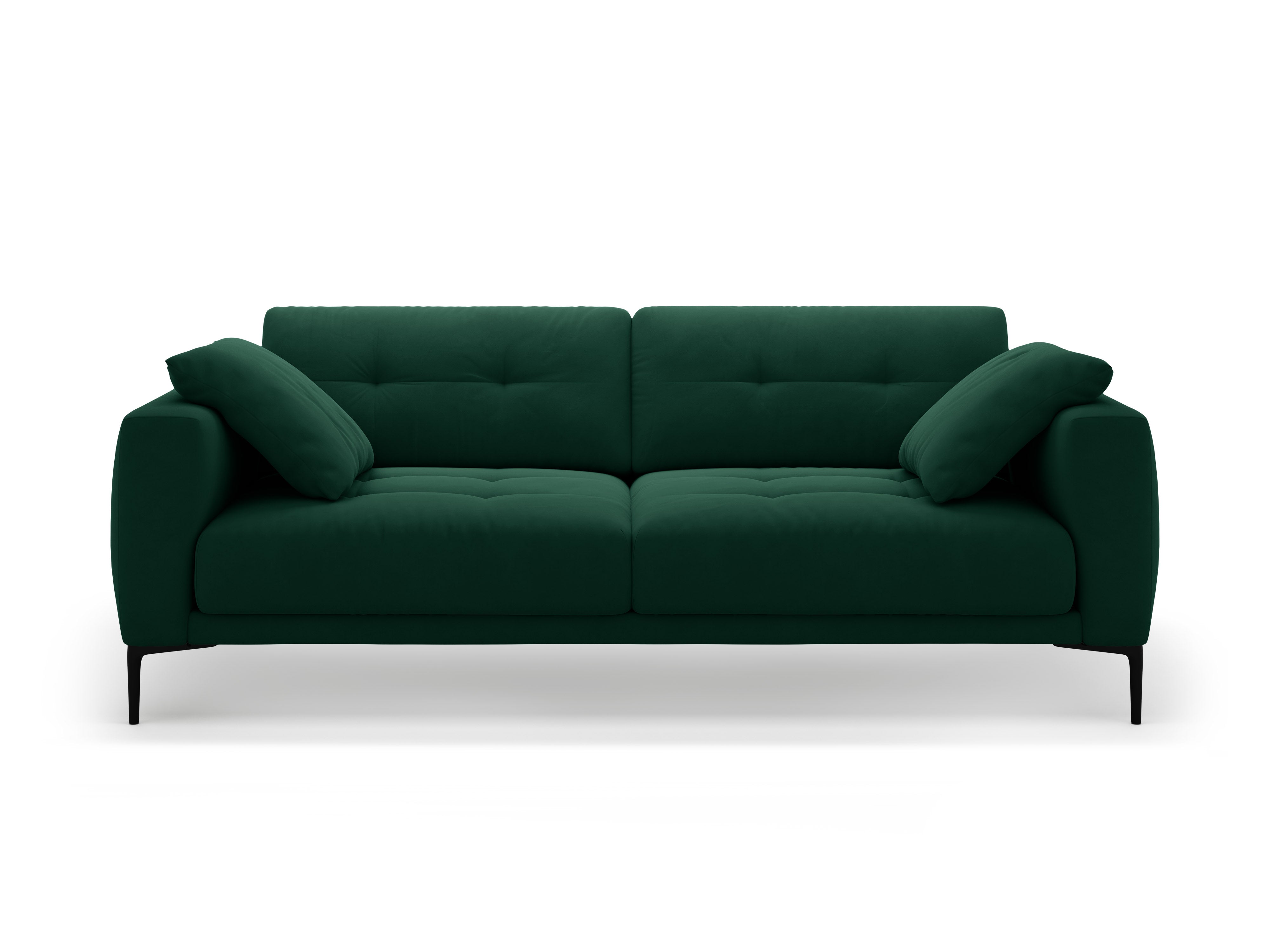 Sofa sametová 4-osobová BEMY lahvově zelená