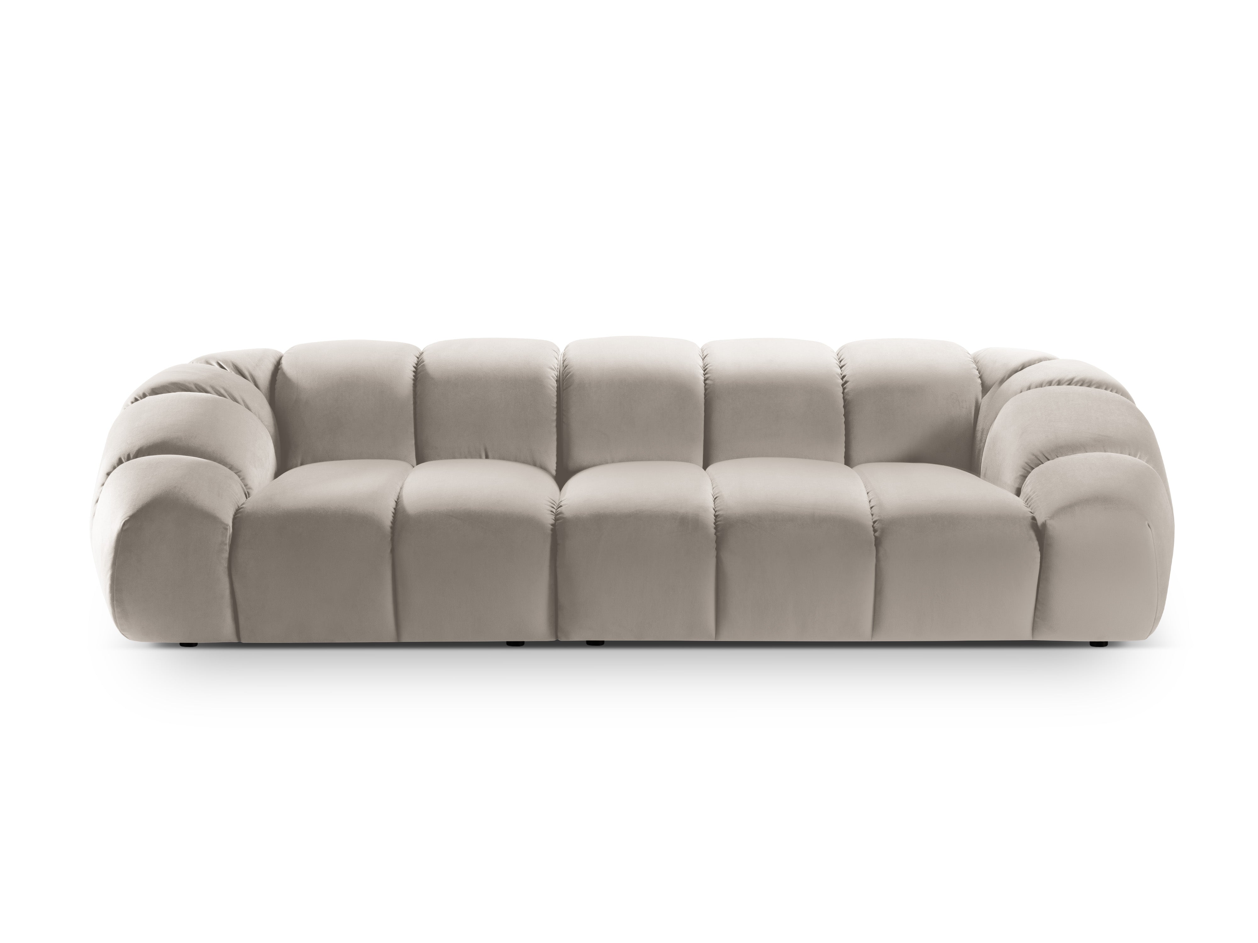 Sofa sametová 4-osobová DIANA béžová