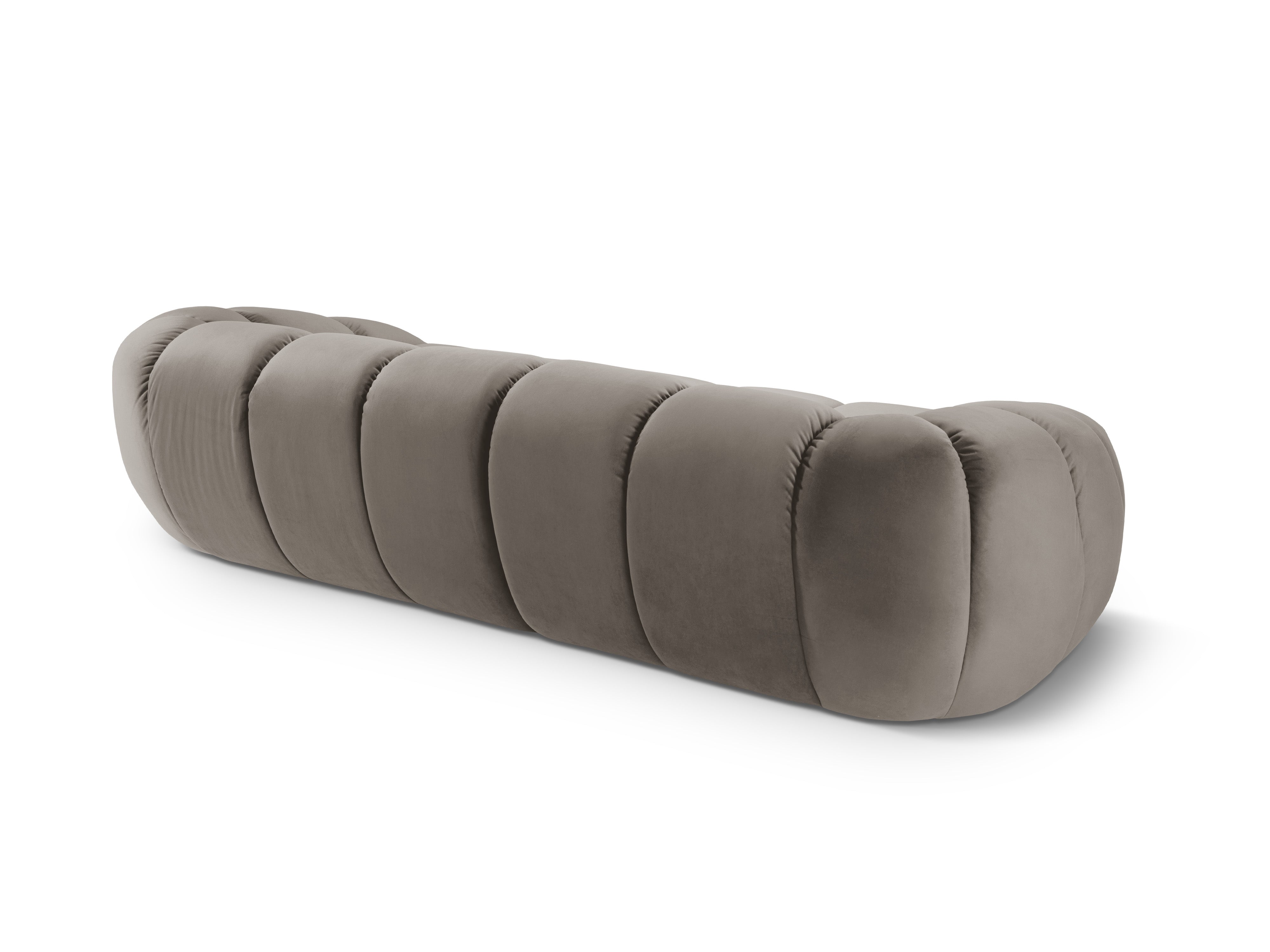 Sofa sametová 4-osobová DIANA šedohnědá