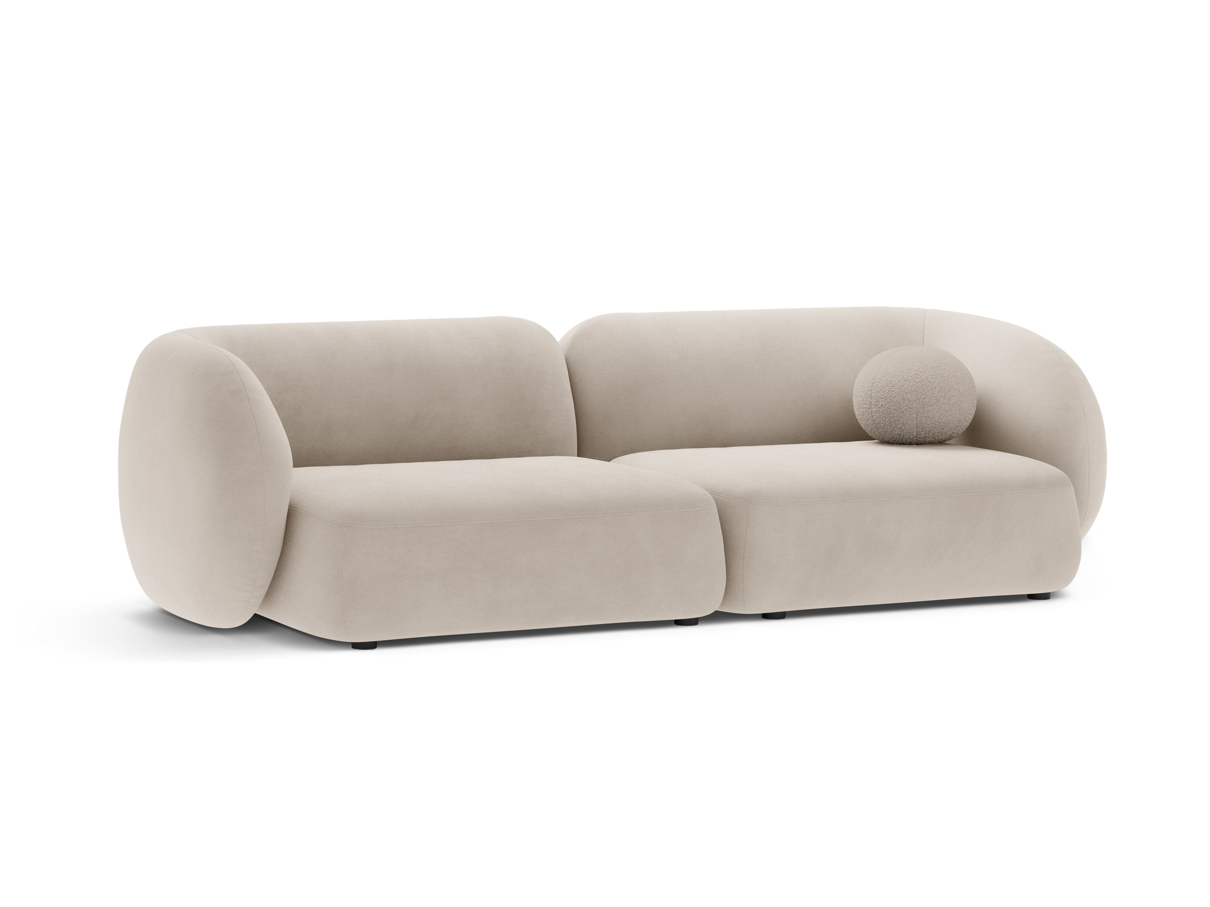 Sofa pro 4 osoby sametová KATE béžová