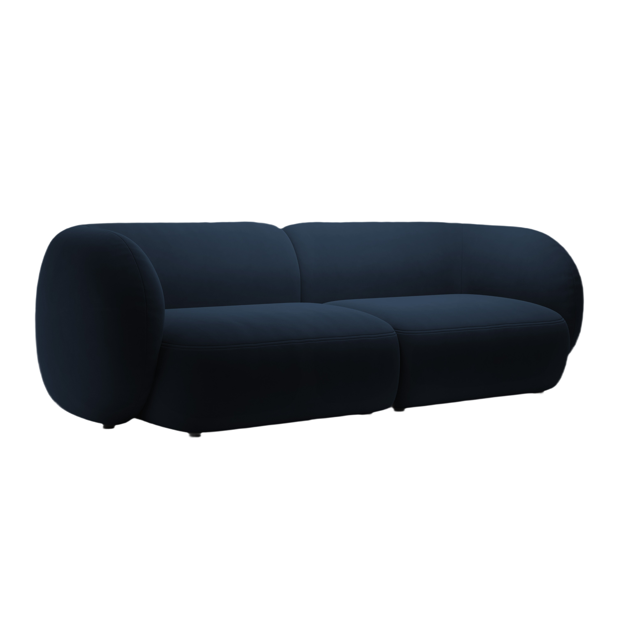 4-seater velvet sofa KATE royal blue