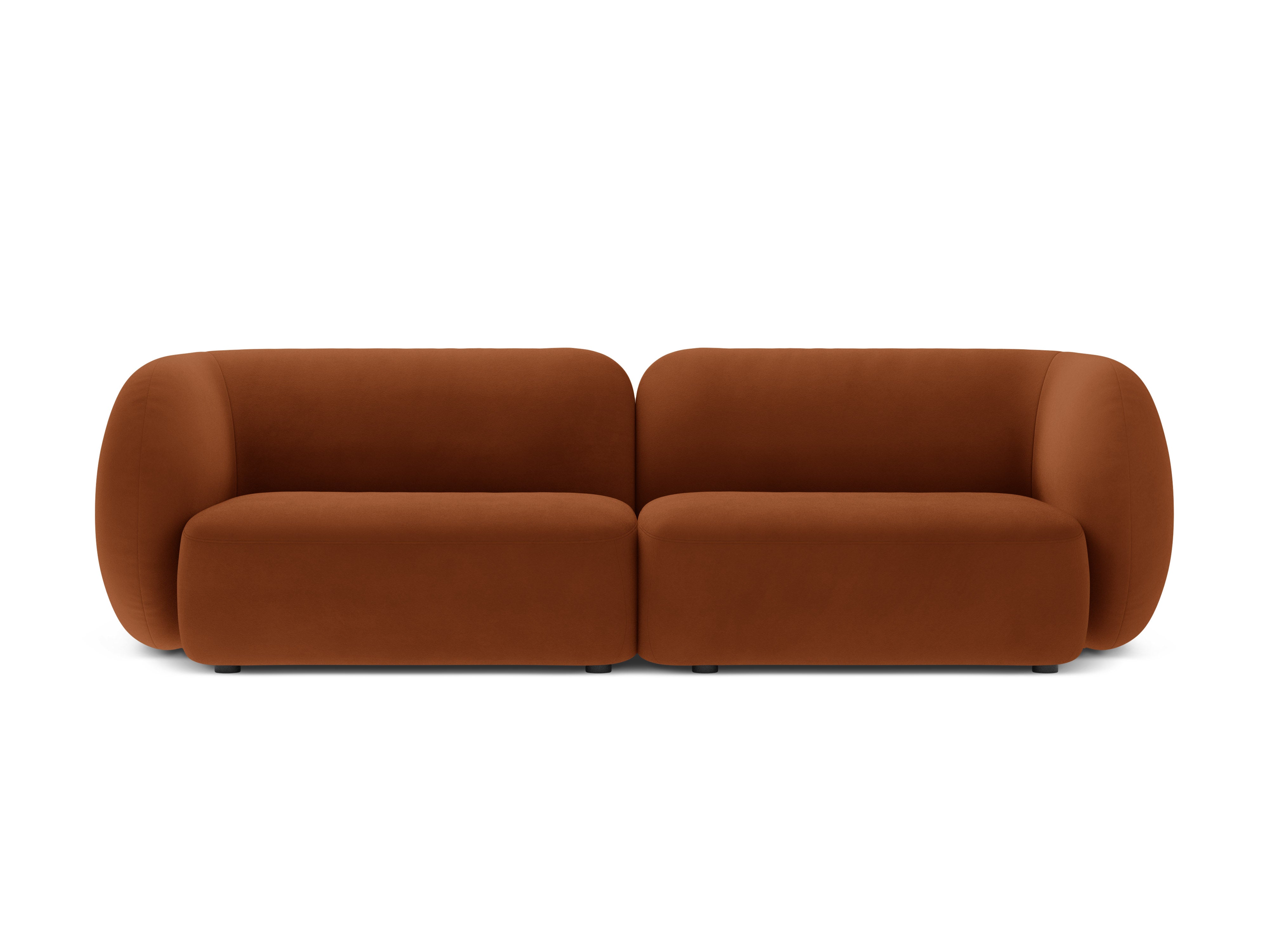 Sofa pro 4 osoby sametová KATE terrakota