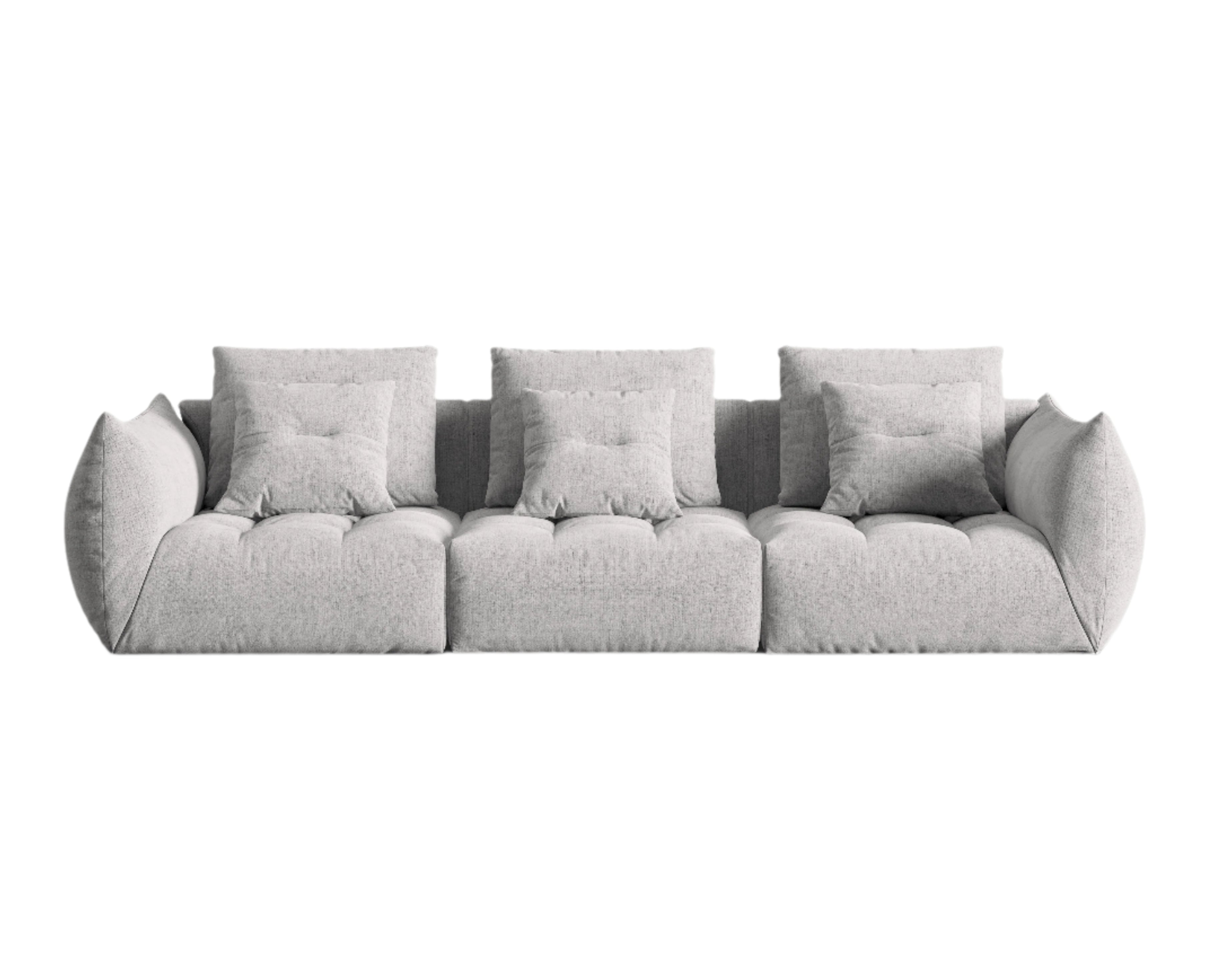 Pohovka pro 4 osoby BLOOM stříbrná