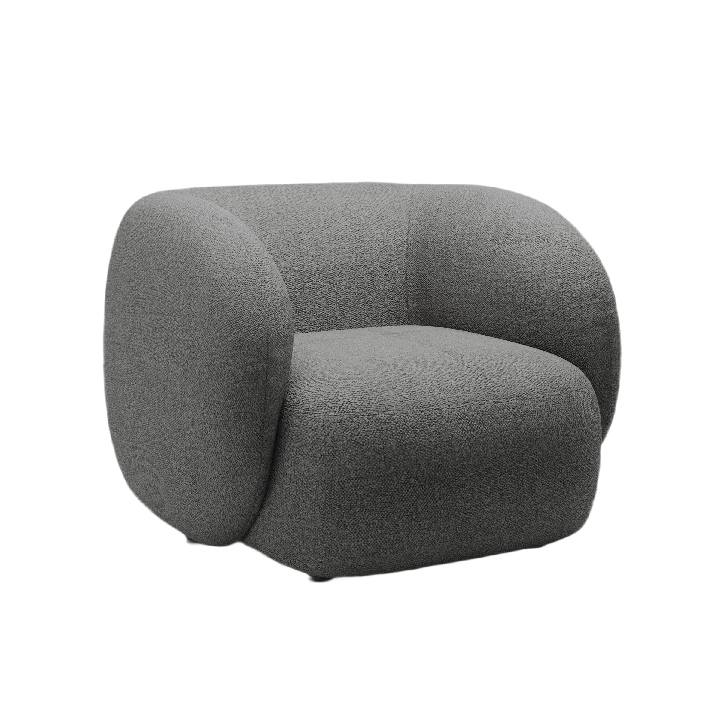 KATE dark gray boucle armchair