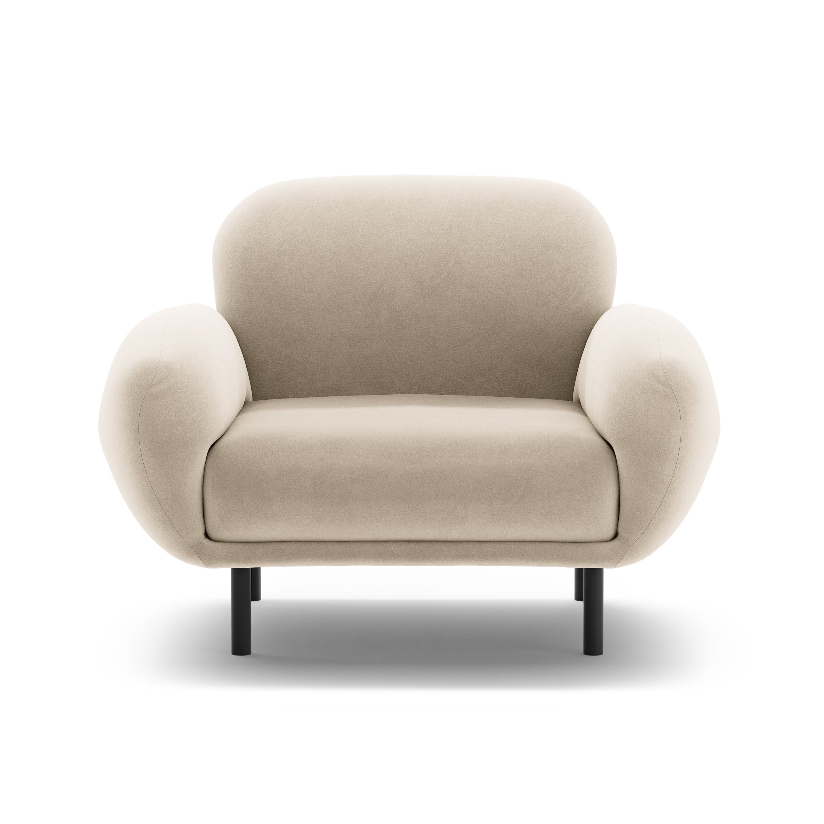 Křeslo sametové POPPY ecru