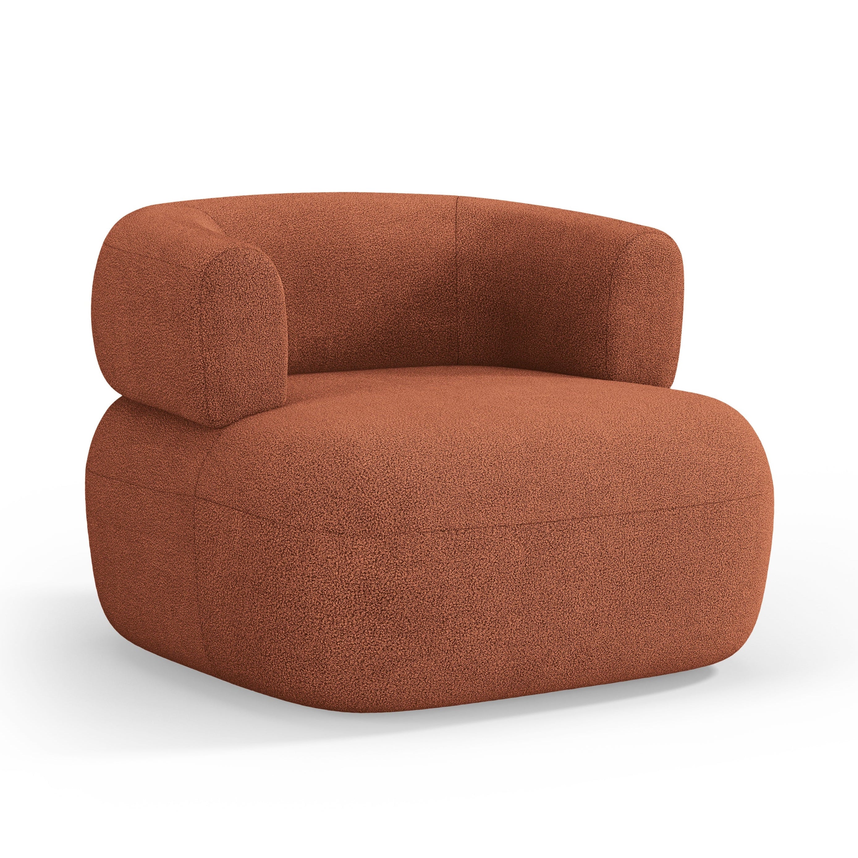 JENNY Armchair in Brick Boucle [ewelina] [Amelia spr]