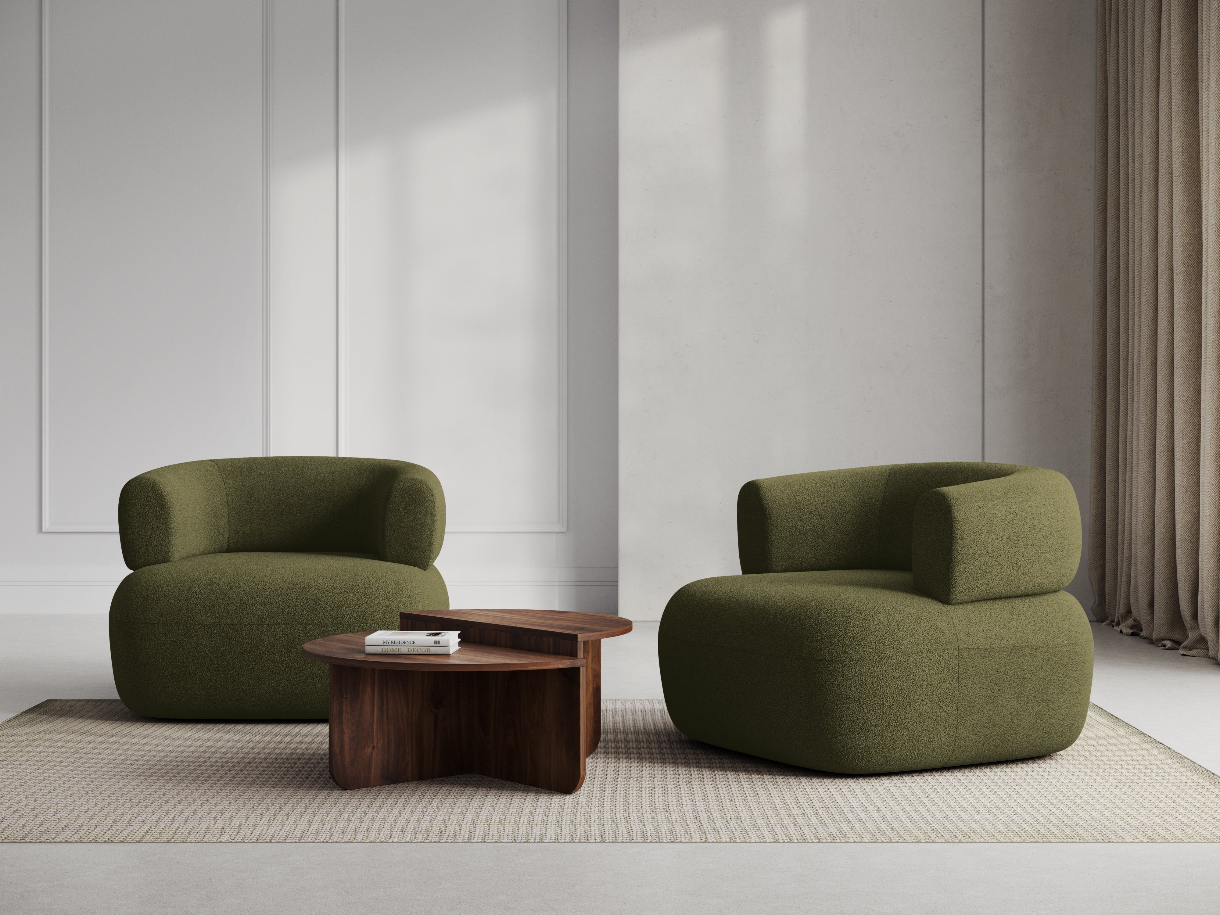 Křeslo JENNY zelené boucle