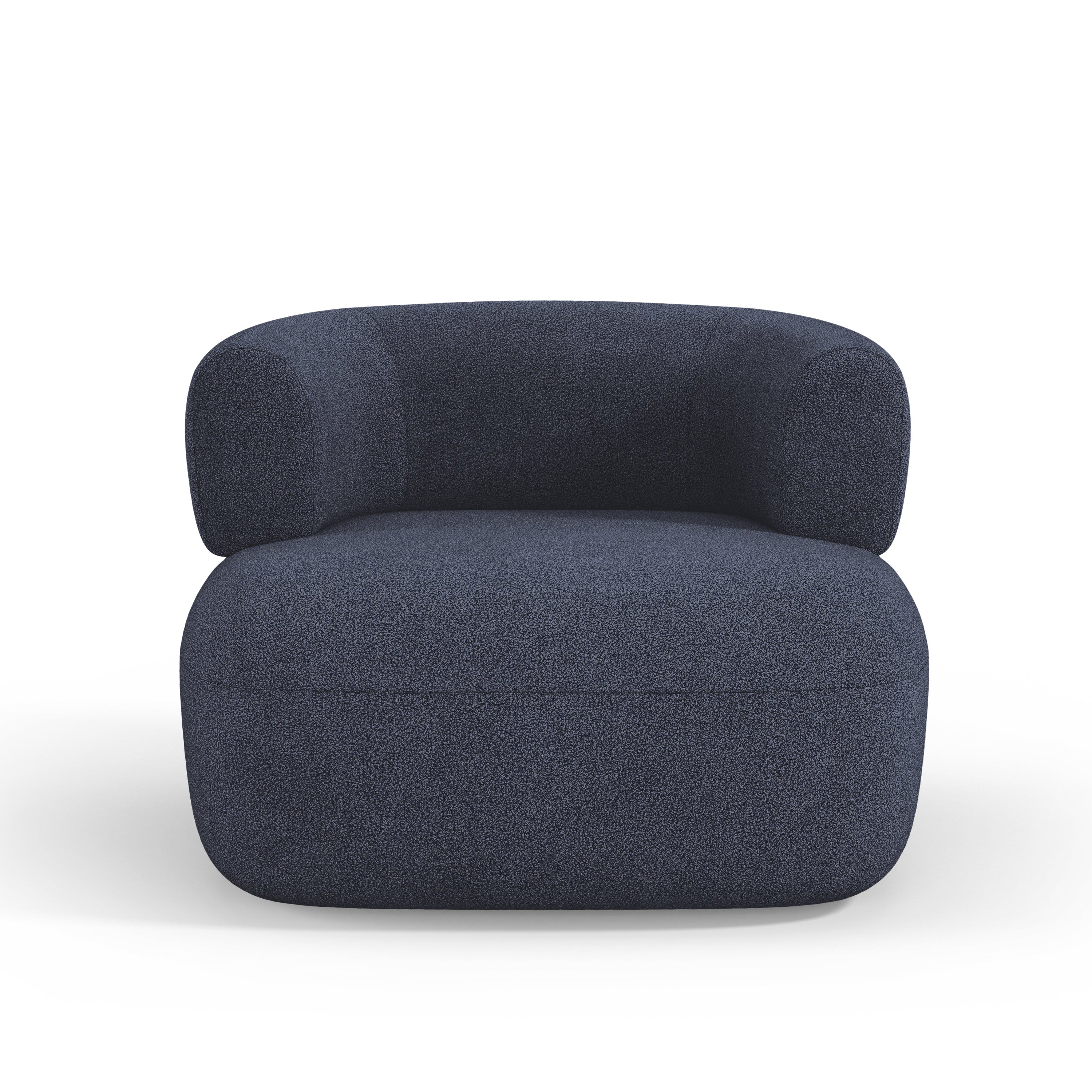 Fotel JENNY ciemny niebieski boucle – Micadoni