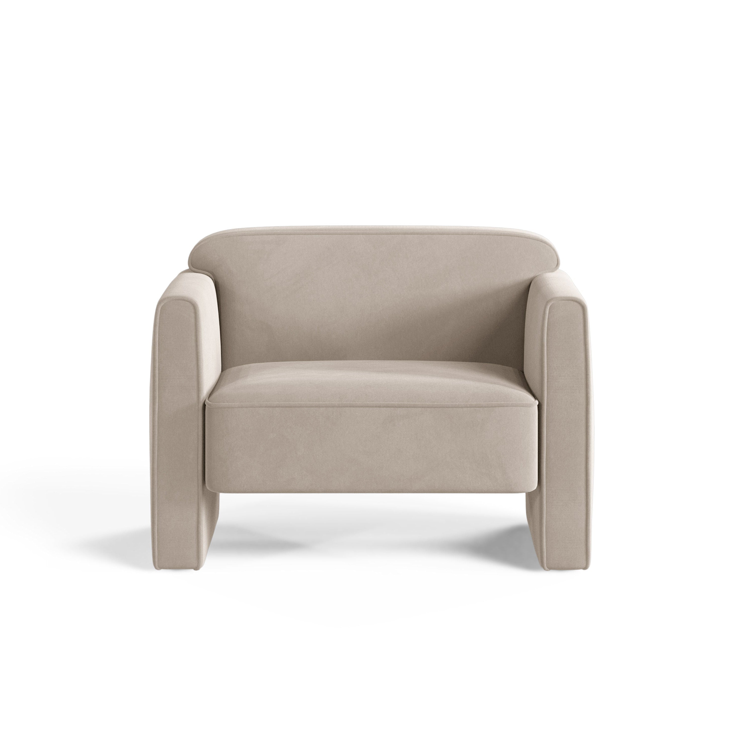 Velvet Armchair ABBY Beige