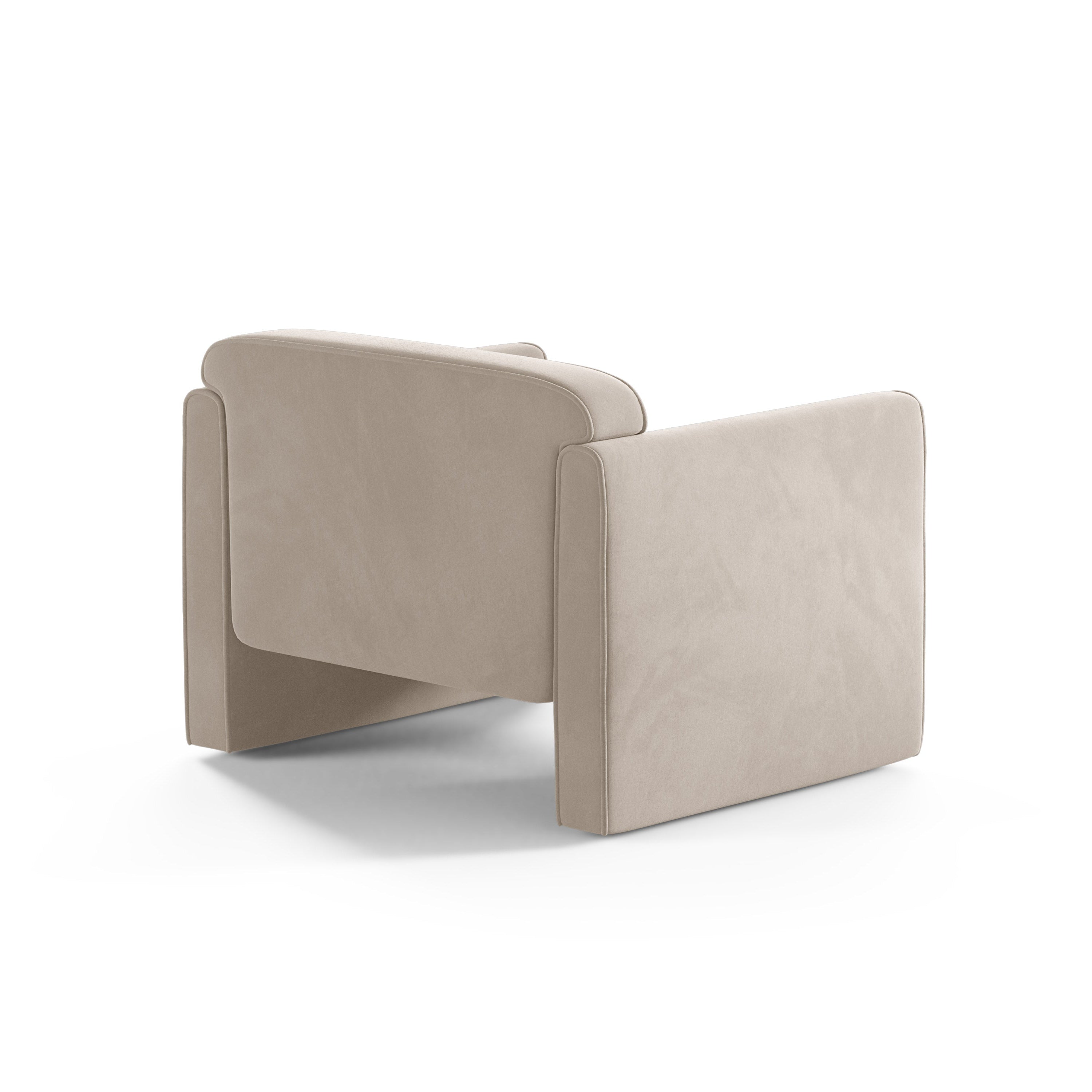 Velvet Armchair ABBY Beige