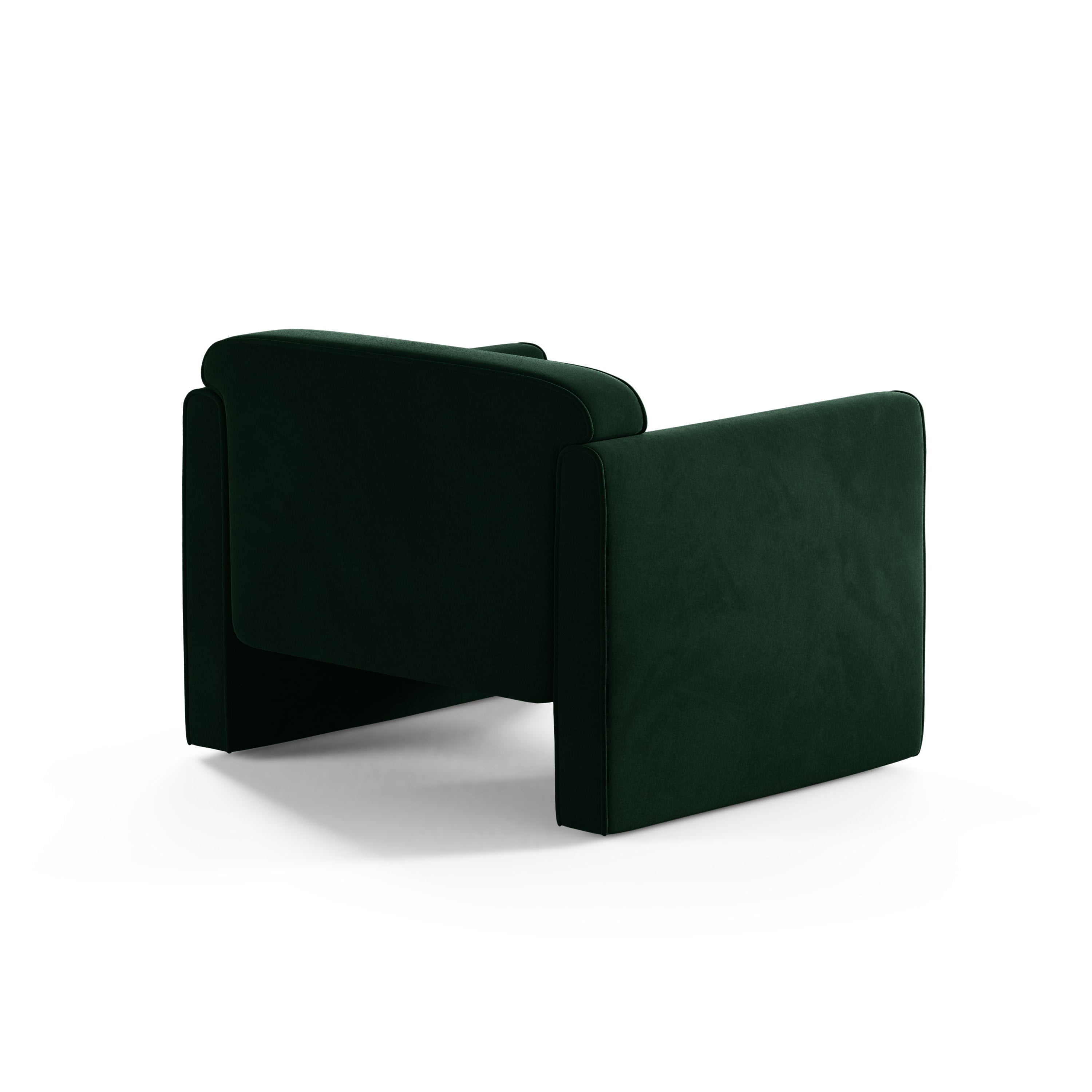 Velvet Armchair ABBY in Bottle Green
