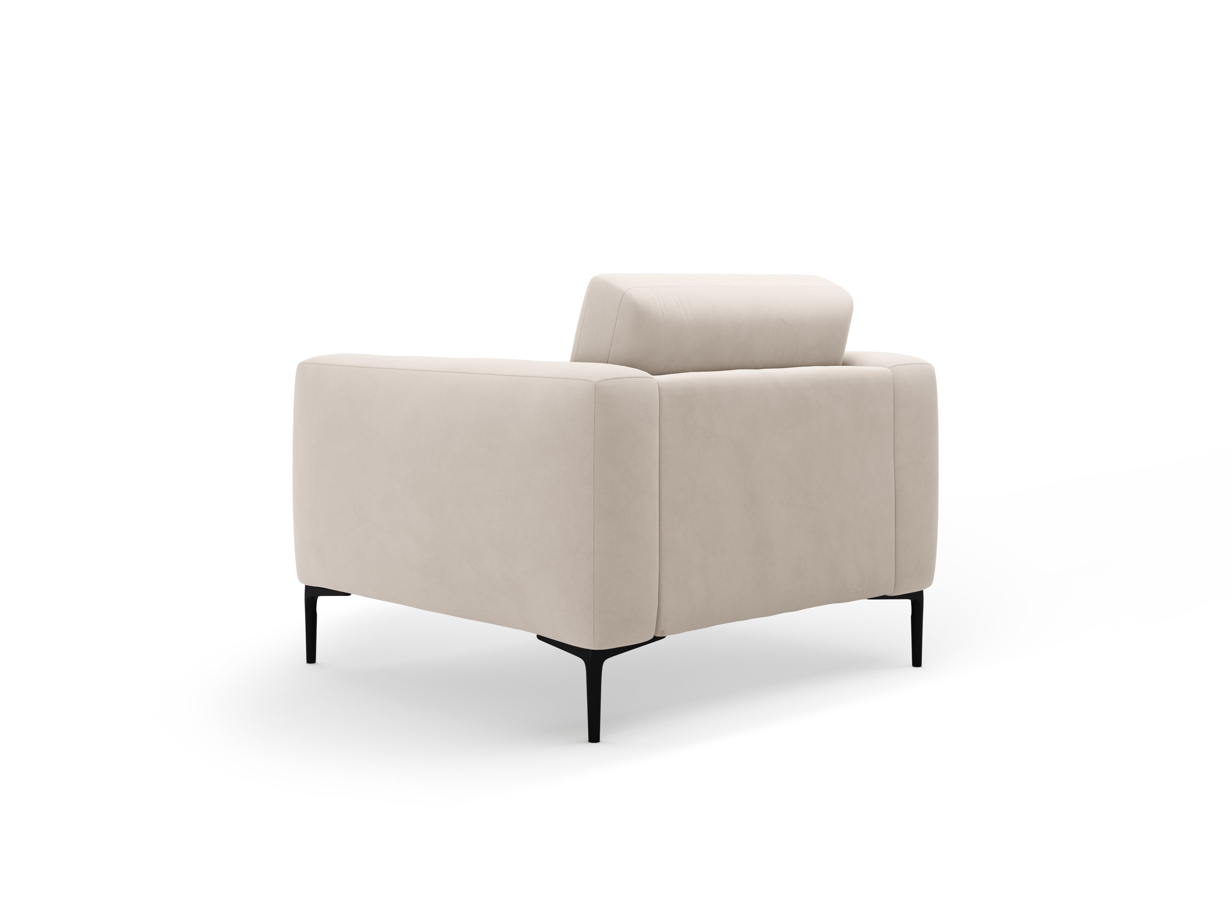Velvet armchair BEMY beige