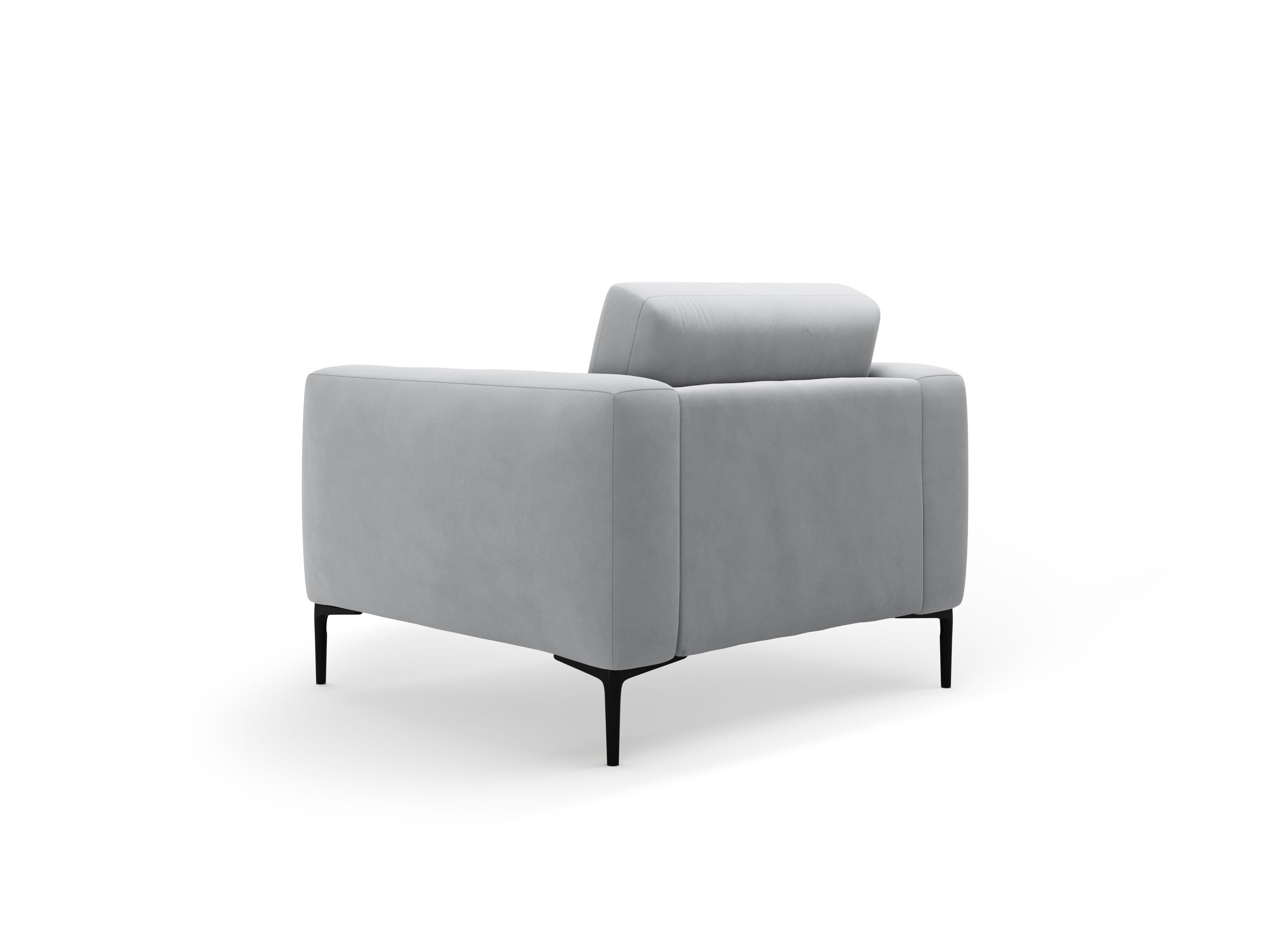 BEMY gray velvet armchair