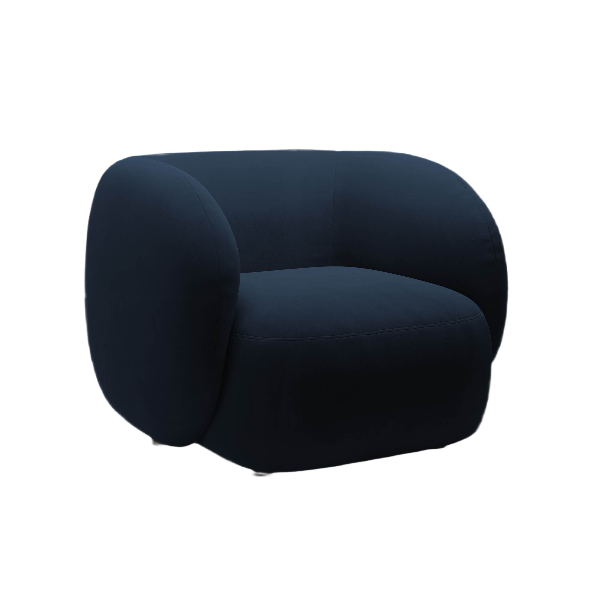 Fotel aksamitny KATE granat królewski