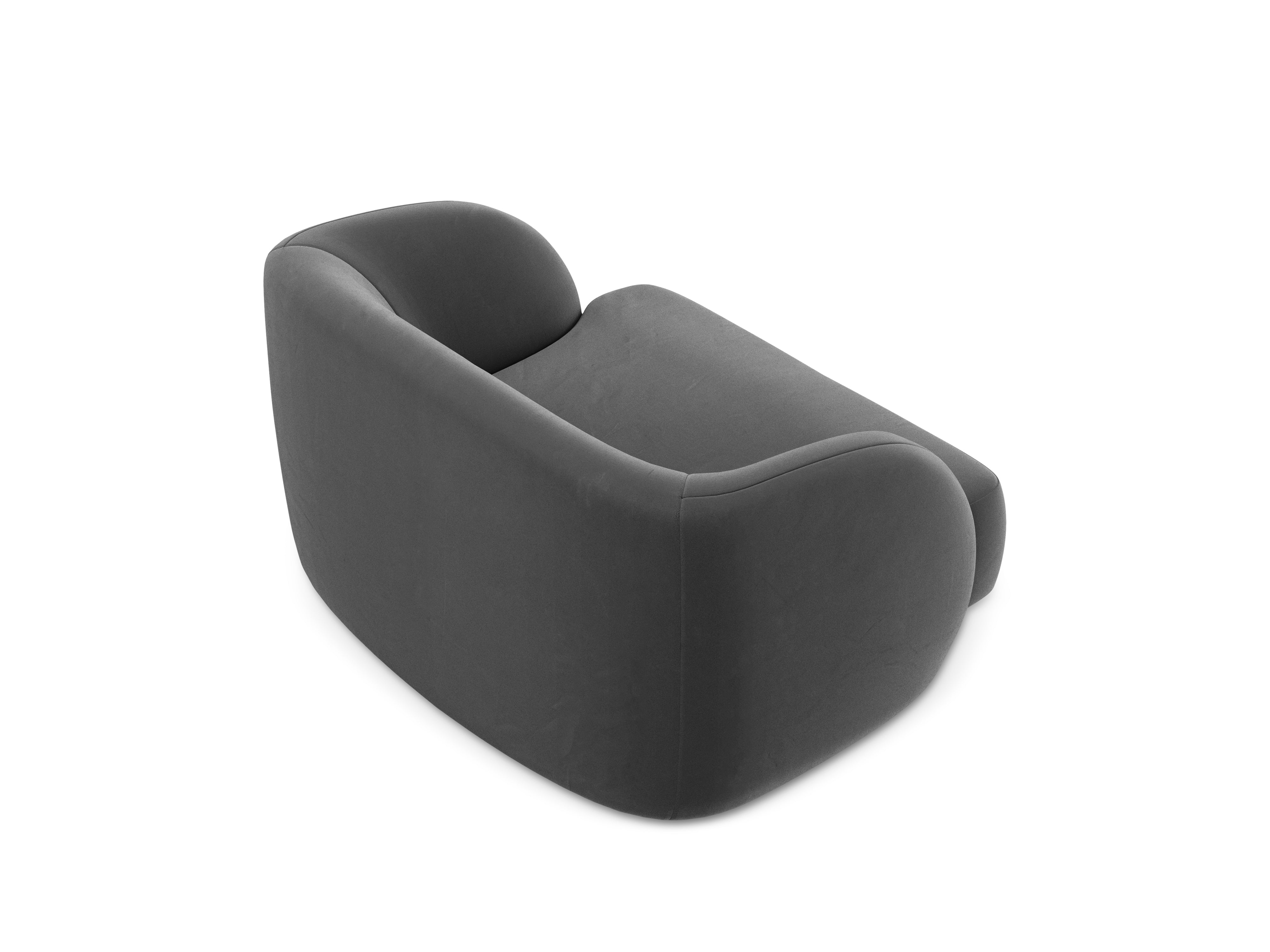 Fotel aksamitny MILEY ciemnoszary Micadoni    Eye on Design