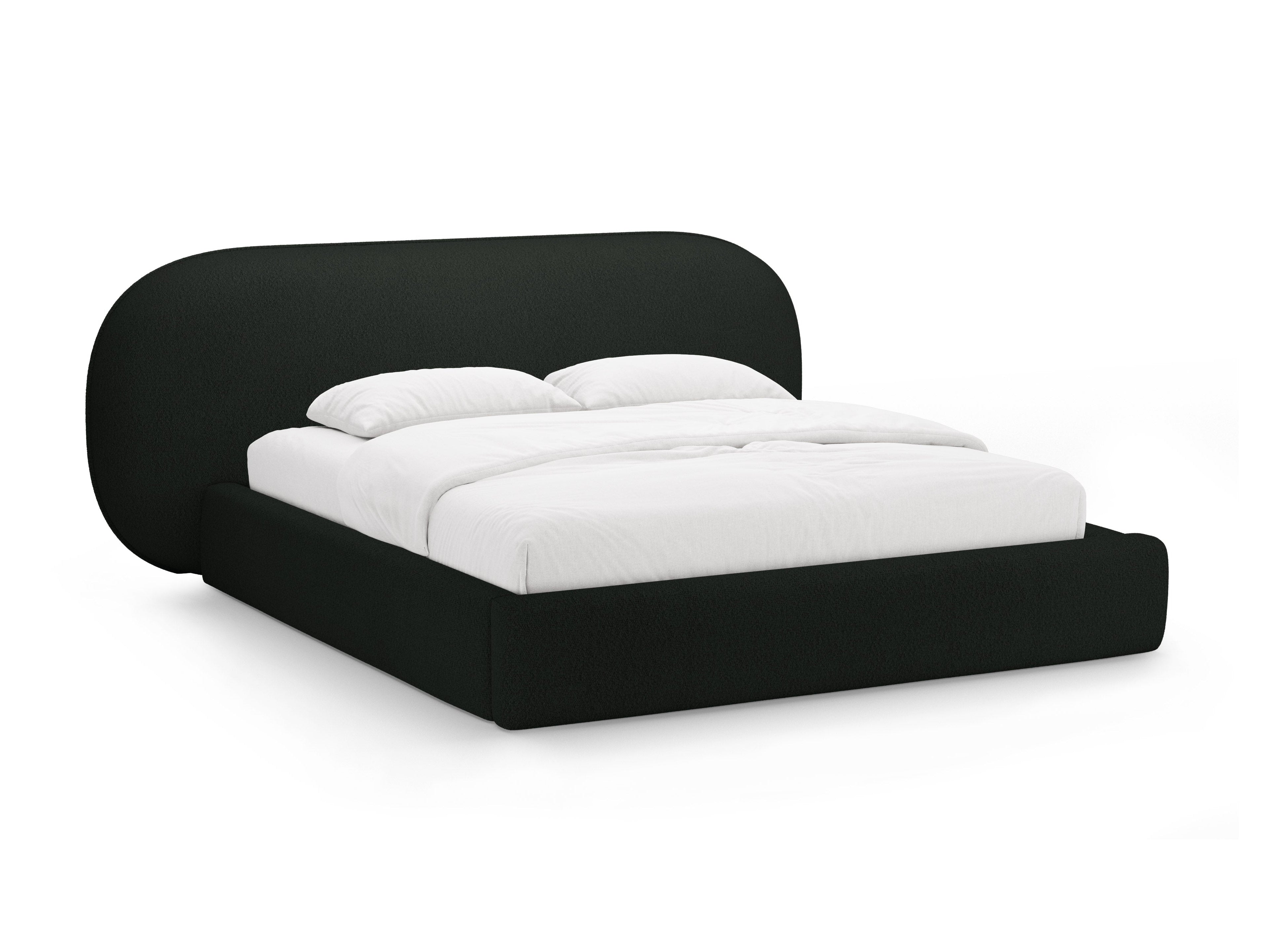 OVALO Bed black boucle