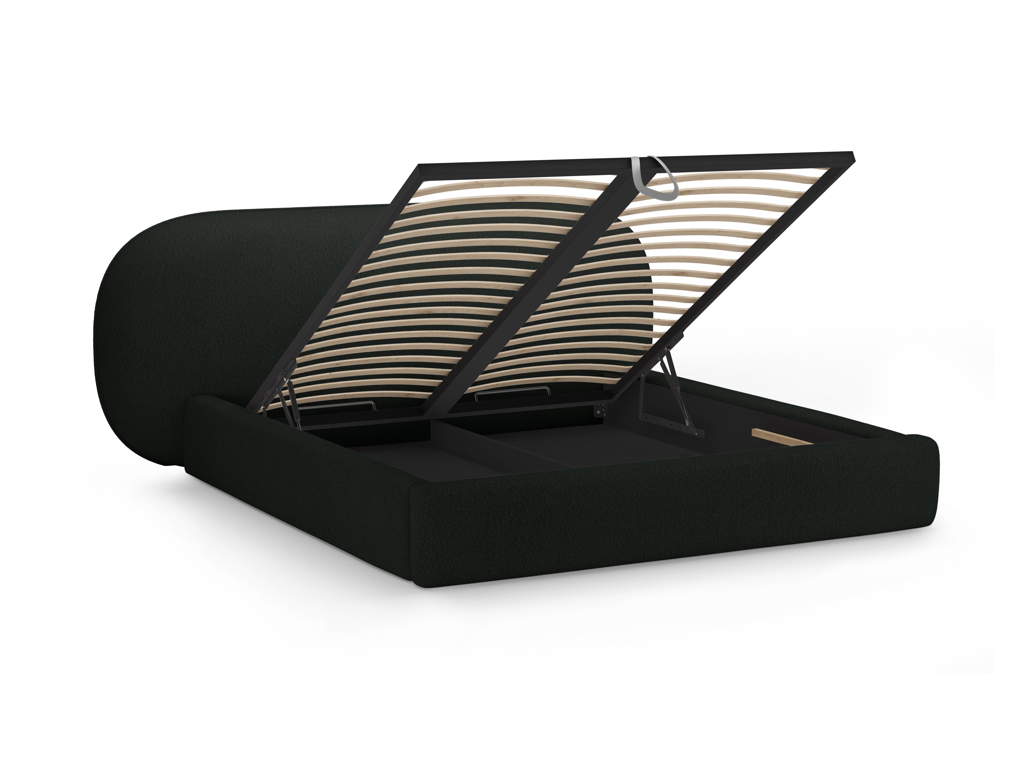 OVALO Bed black boucle