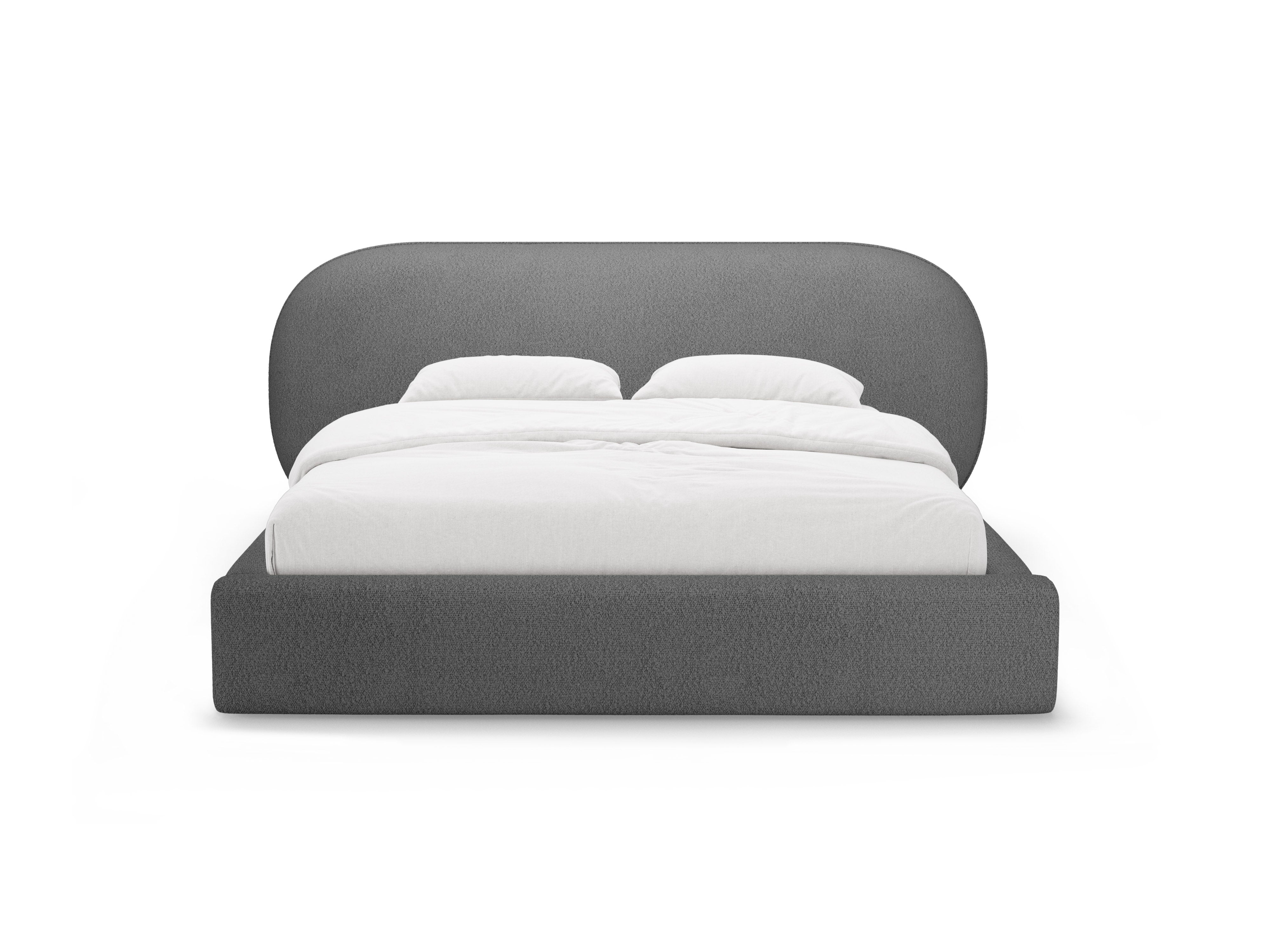 OVALO Bed in Dark Gray Boucle