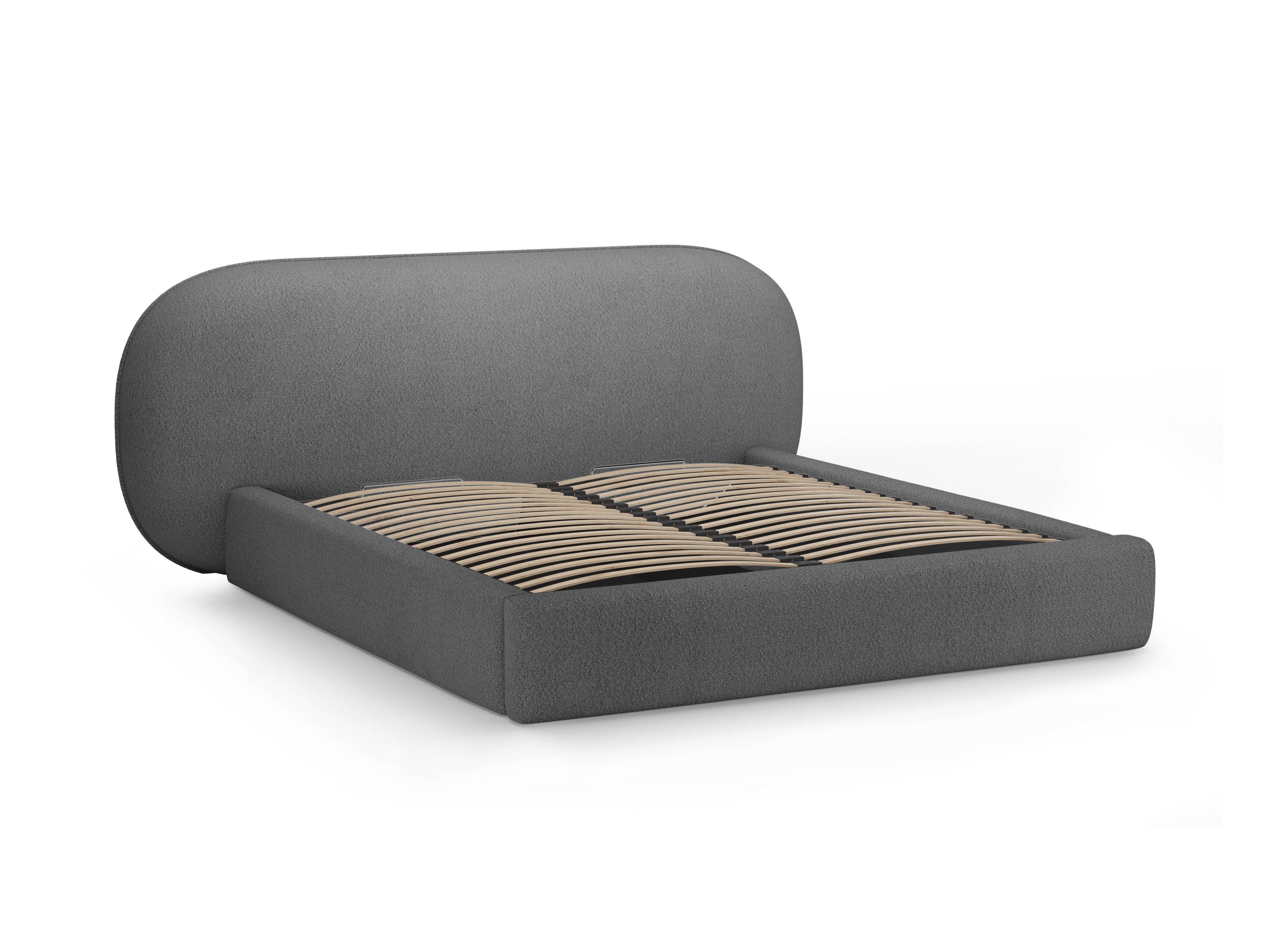 OVALO Bed in Dark Gray Boucle