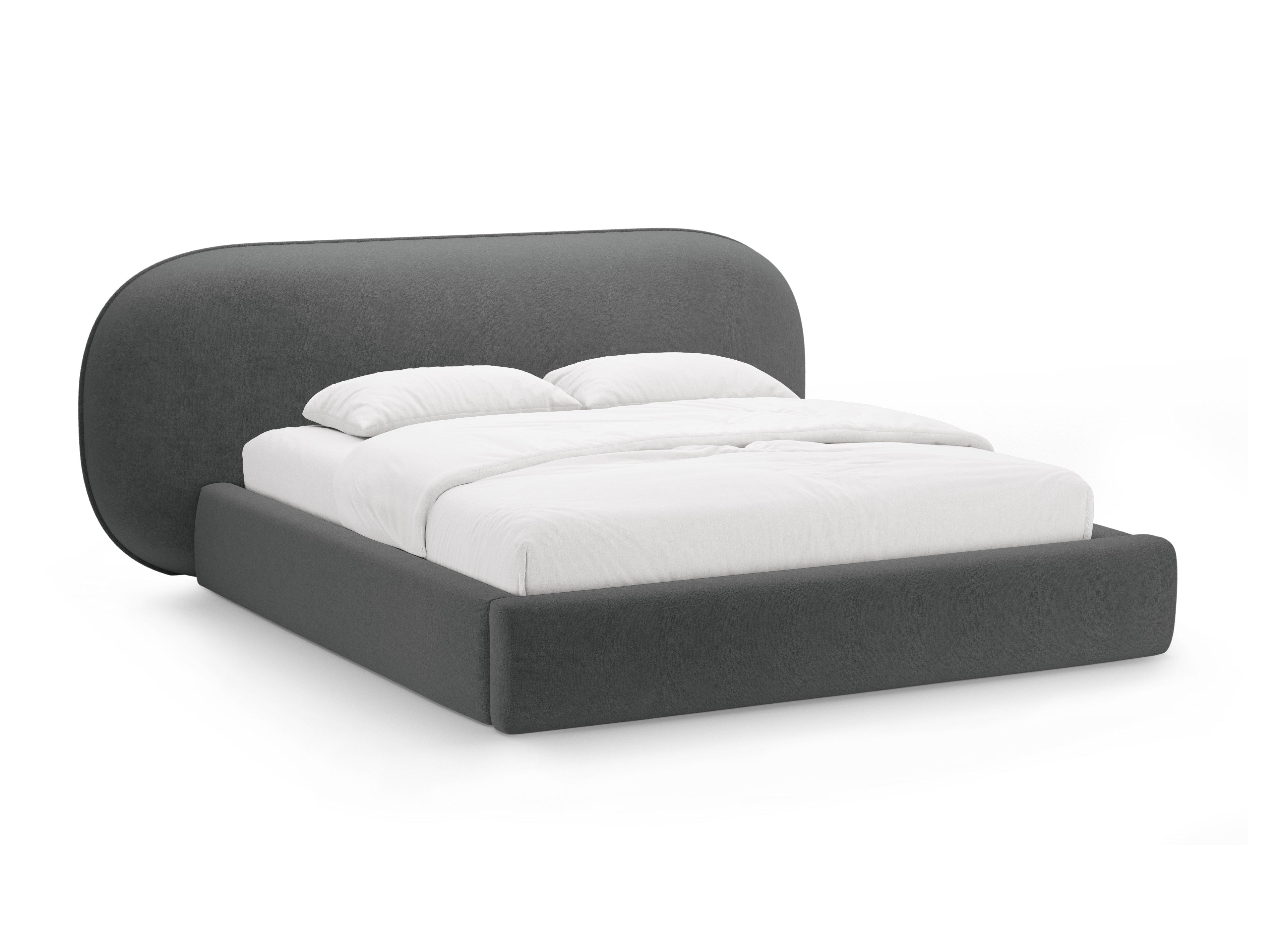 OVALO Bed Dark Gray Chenille