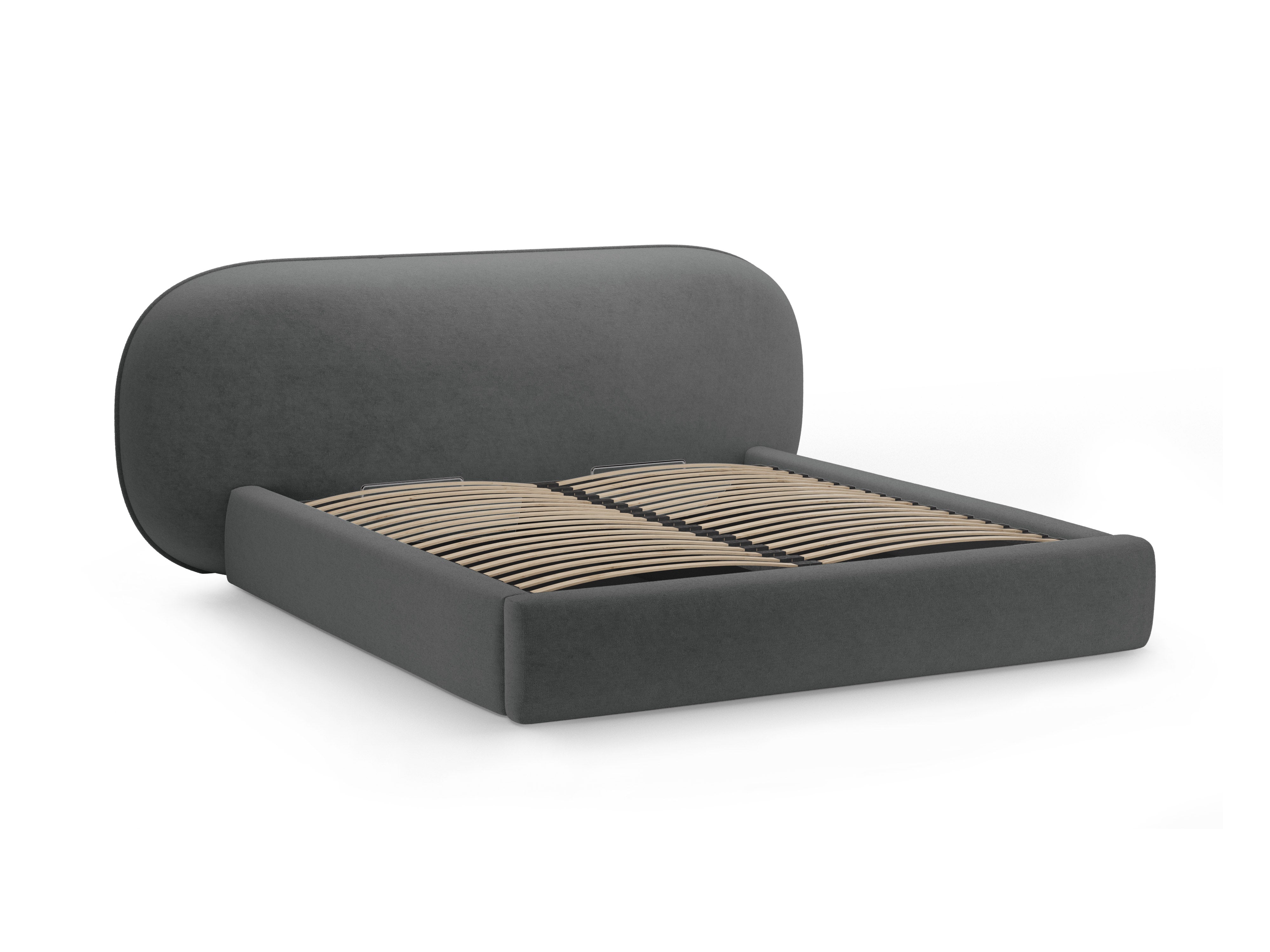 OVALO Bed Dark Gray Chenille